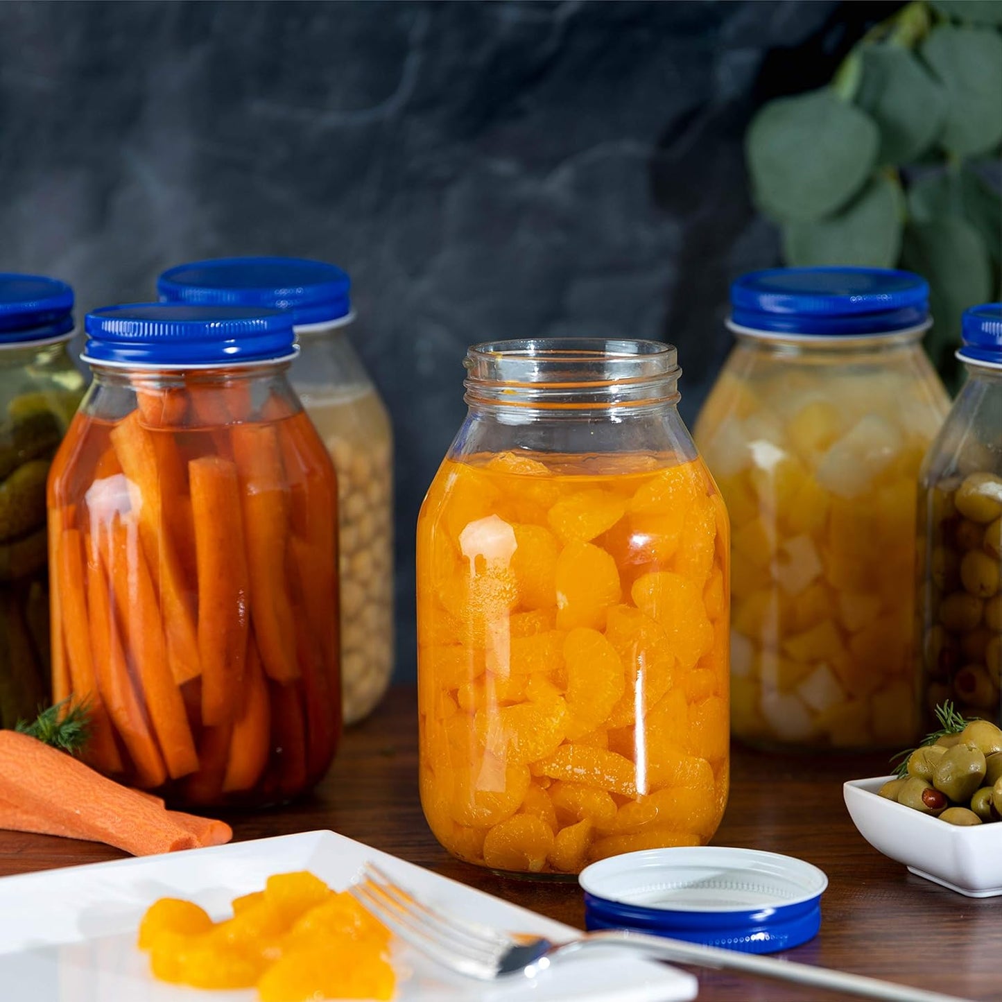 12 Pack of 32oz Glass Mason Jars with Leak Proof Lids for Pickling, Fermenting, and Storing - Ideal for Pickles, Kombucha, Sauces, and Fruits