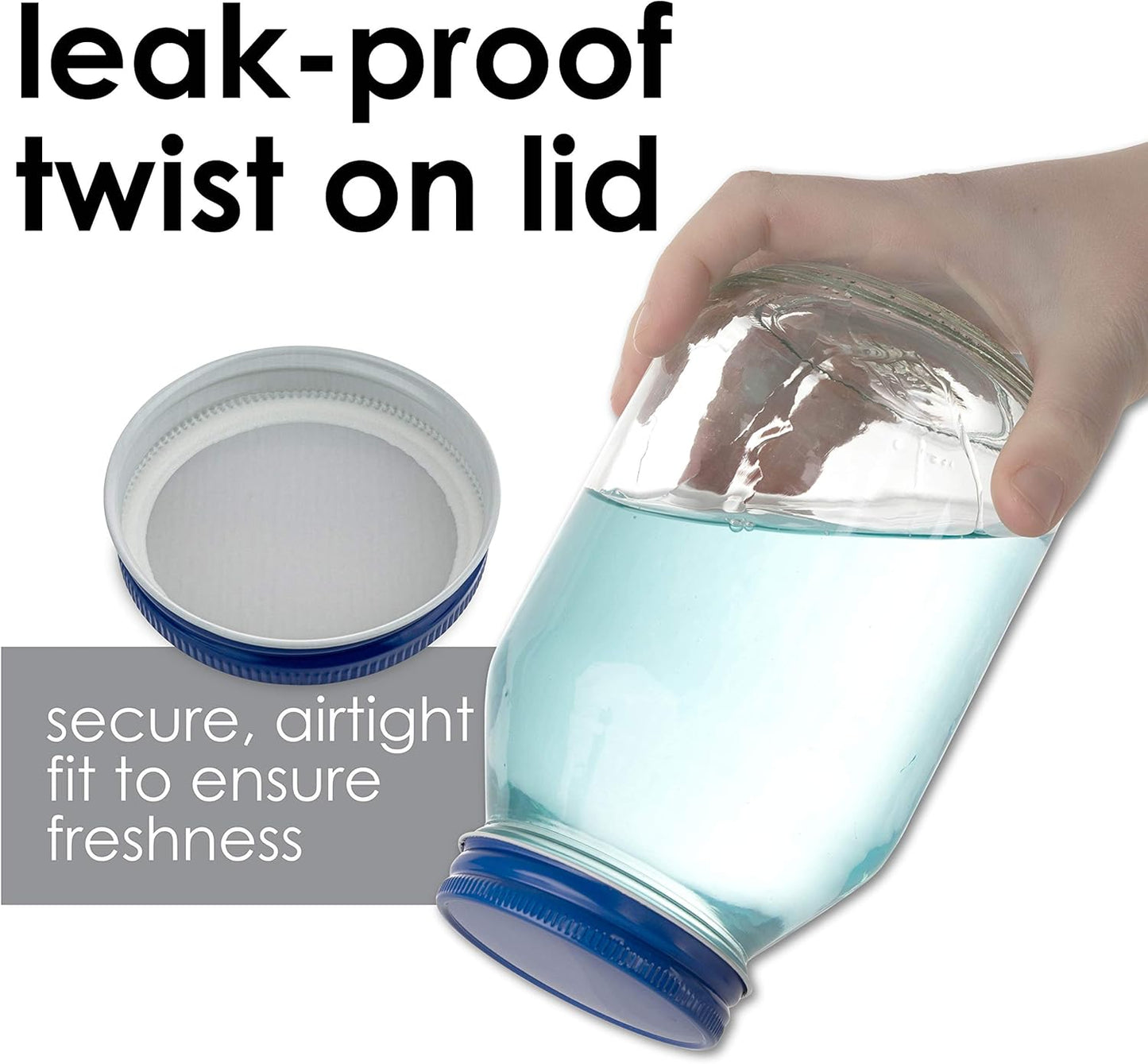 12 Pack of 32oz Glass Mason Jars with Leak Proof Lids for Pickling, Fermenting, and Storing - Ideal for Pickles, Kombucha, Sauces, and Fruits