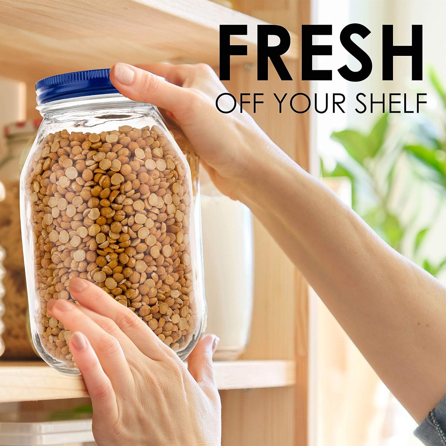 12 Pack of 32oz Glass Mason Jars with Leak Proof Lids for Pickling, Fermenting, and Storing - Ideal for Pickles, Kombucha, Sauces, and Fruits