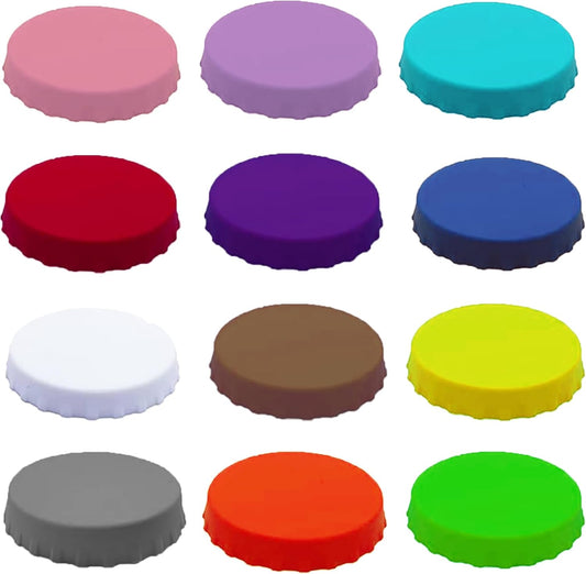 12 Pack Silicone Soda Can Lids - Reusable Colorful Drink Can Covers - Spill-proof Dust-proof Soda Lid - Food Grade Protector for Coke, Beer, Energy Drink