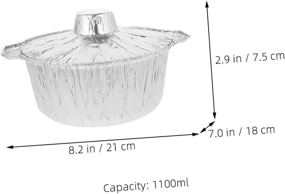 12-Piece Multi-function Pot Food Baking Set - Kitchen Tin Foil Containers for Convenient Food Storage