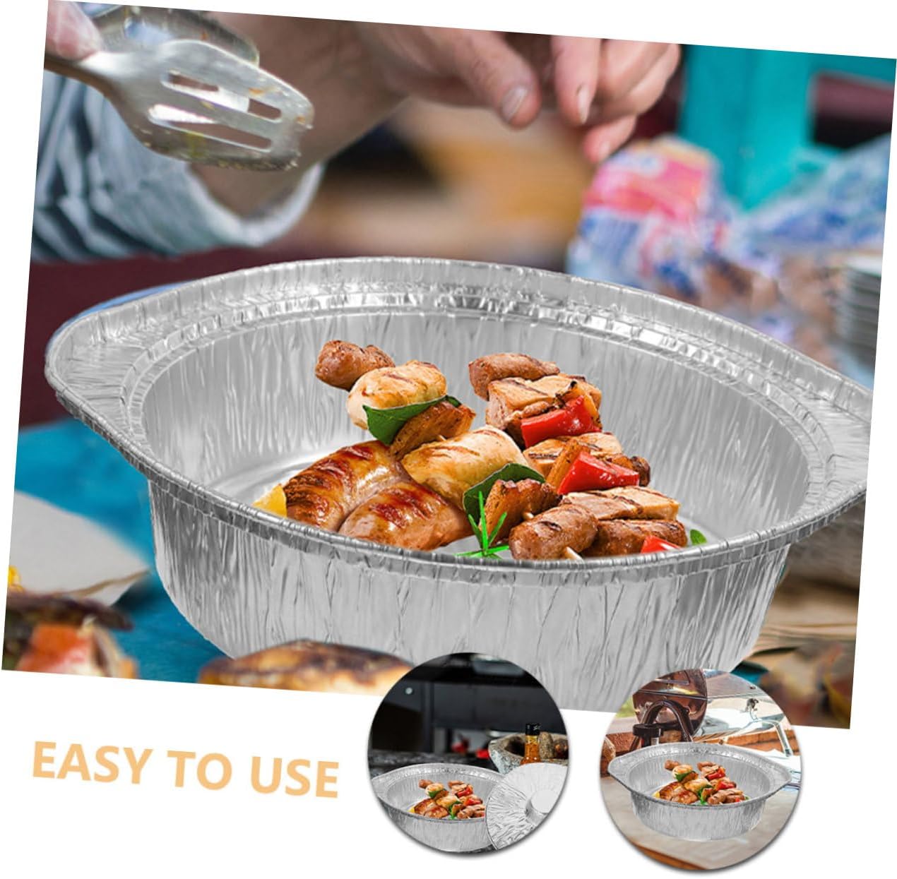 12-Piece Multi-function Pot Food Baking Set - Kitchen Tin Foil Containers for Convenient Food Storage