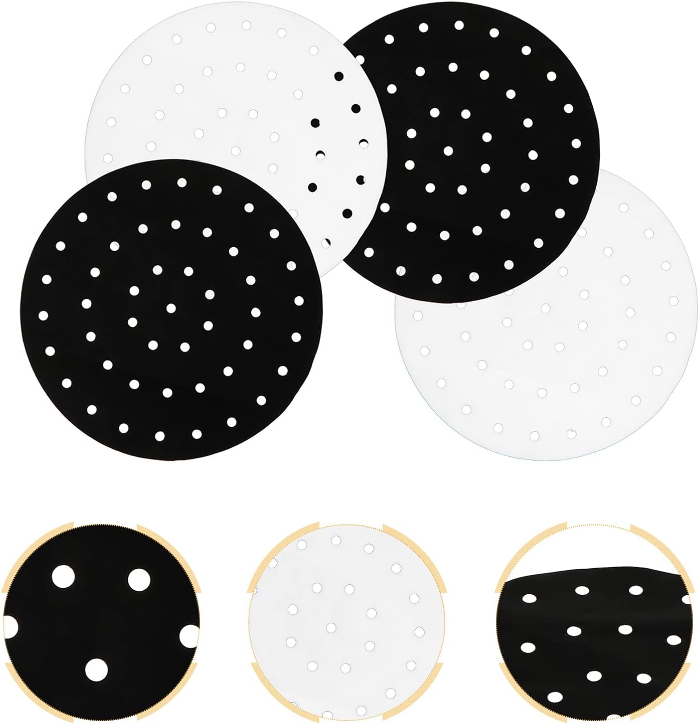 12-Piece Silicone Air Fryer Pad Liner Set for Kitchen Gadgets & Accessories