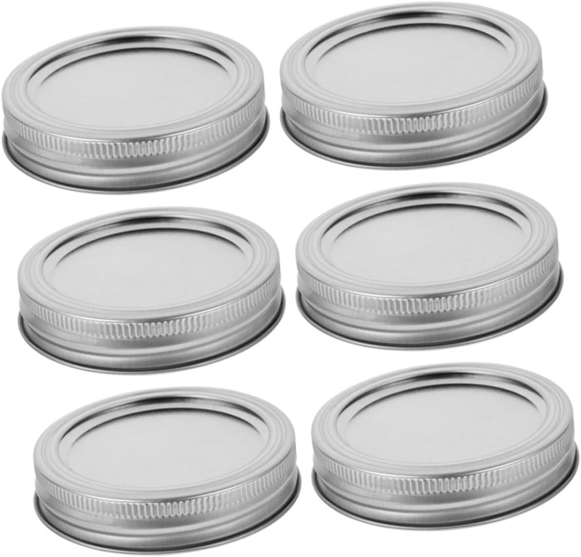 12-Piece VOSAREA Mason Jar Lid Set - Leak-proof Storage Caps for Airtight Canning Jars - Silver Tinplate Covers for Metal Caps