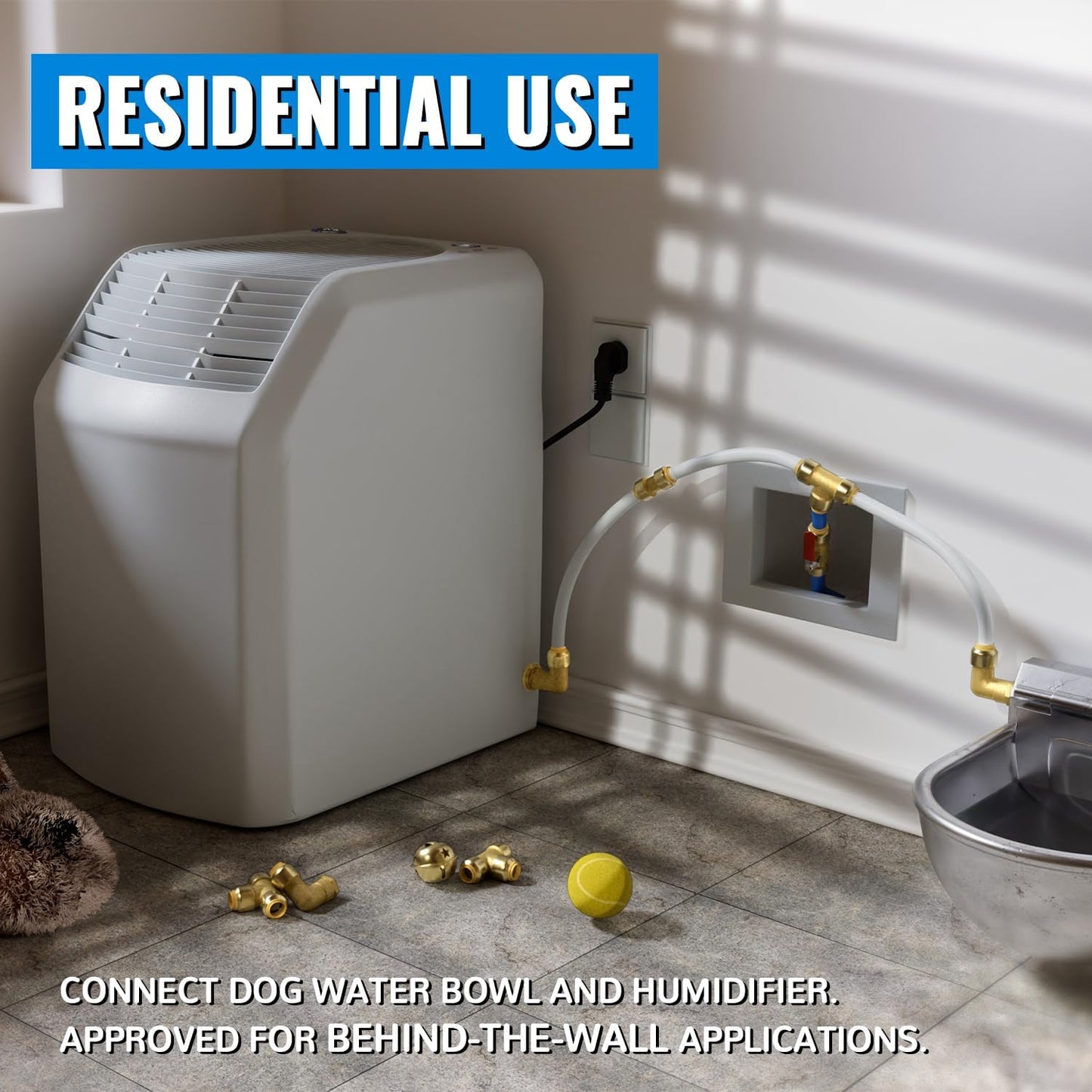 1/2" Push Pex Fittings Pack - Coupling, Elbow, Tee - No Lead Brass Connectors for Pex Pipe, Copper, CPVC - 25 Piece Set with Disconnect Clip