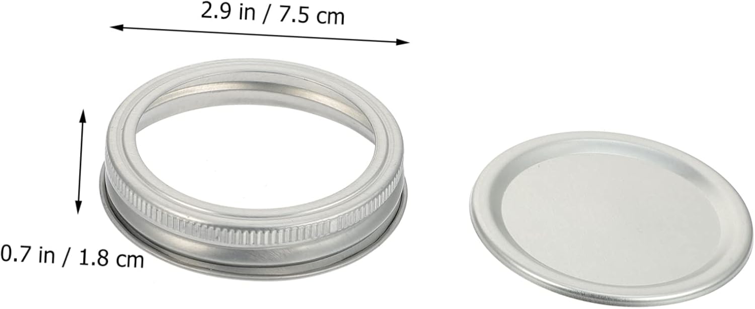 12 Sets of 70mm Regular Canning Jar Lids and Rings - Replacement Seal Lids for Mason Jars - Compatible with Standard Mouth Canning Jars