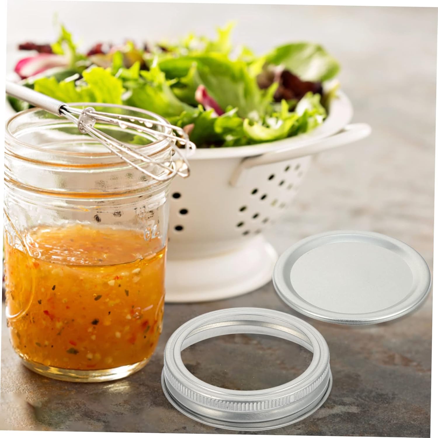 12 Sets of 70mm Regular Canning Jar Lids and Rings - Replacement Seal Lids for Mason Jars - Compatible with Standard Mouth Canning Jars