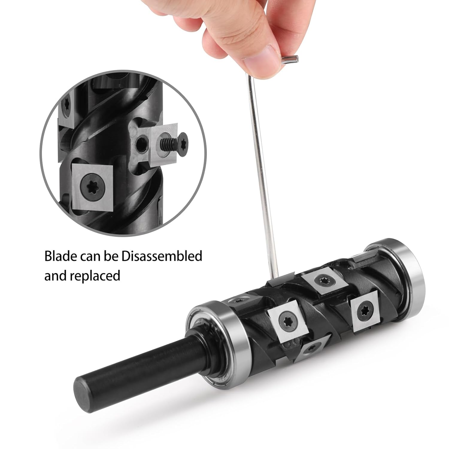 1/2" Shank Carbide Insert Flush Trim Router Bit with Double Bearings for Woodwork Trimming