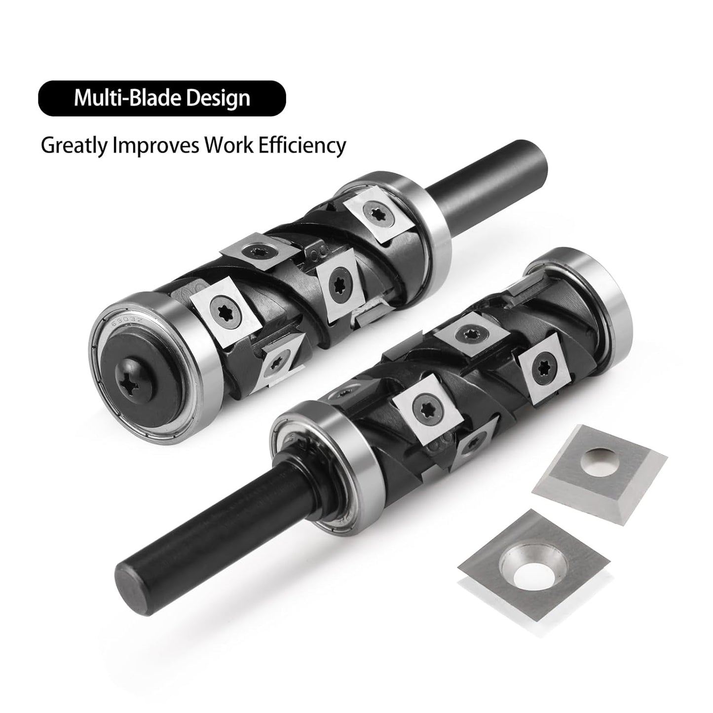 1/2" Shank Carbide Insert Flush Trim Router Bit with Double Bearings for Woodwork Trimming