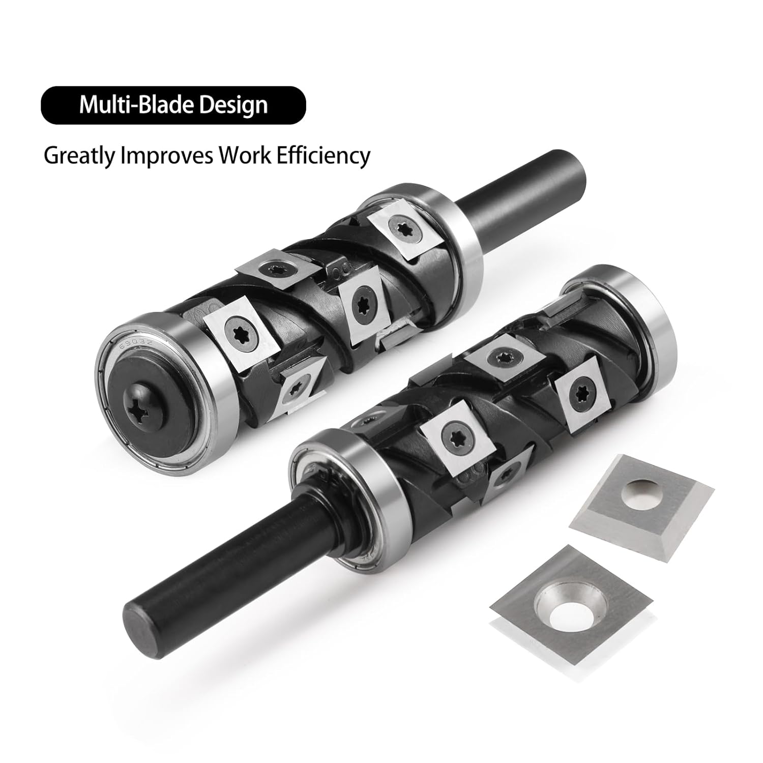 1/2" Shank Carbide Insert Flush Trim Router Bit with Double Bearings for Woodwork Trimming