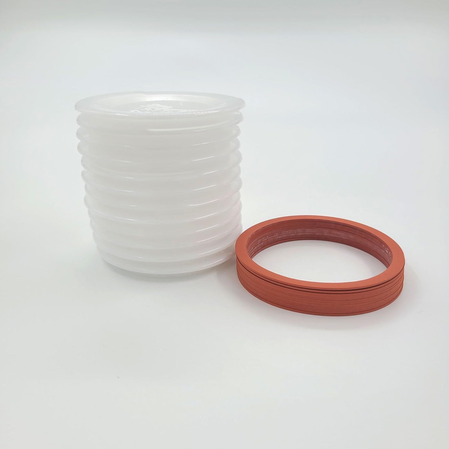 12 Wide Mouth Tattler Reusable Canning Lids Bundle with Rings and Dissolvable Sunivale Labels - Made in USA for Hot Water Bath, Vacuum Sealer, and Pressure Canning