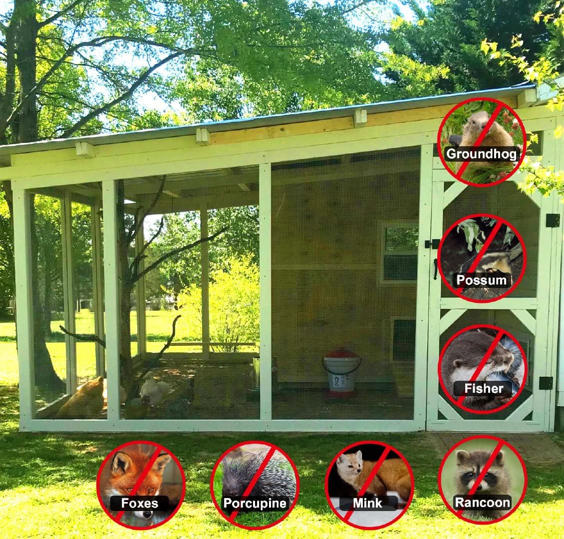 1/2" x 36" x 100' Galvanized Hardware Cloth Roll for Fencing & Mesh Wire - Chicken, Gopher, Rabbit Wire Mesh Roll - WildKart