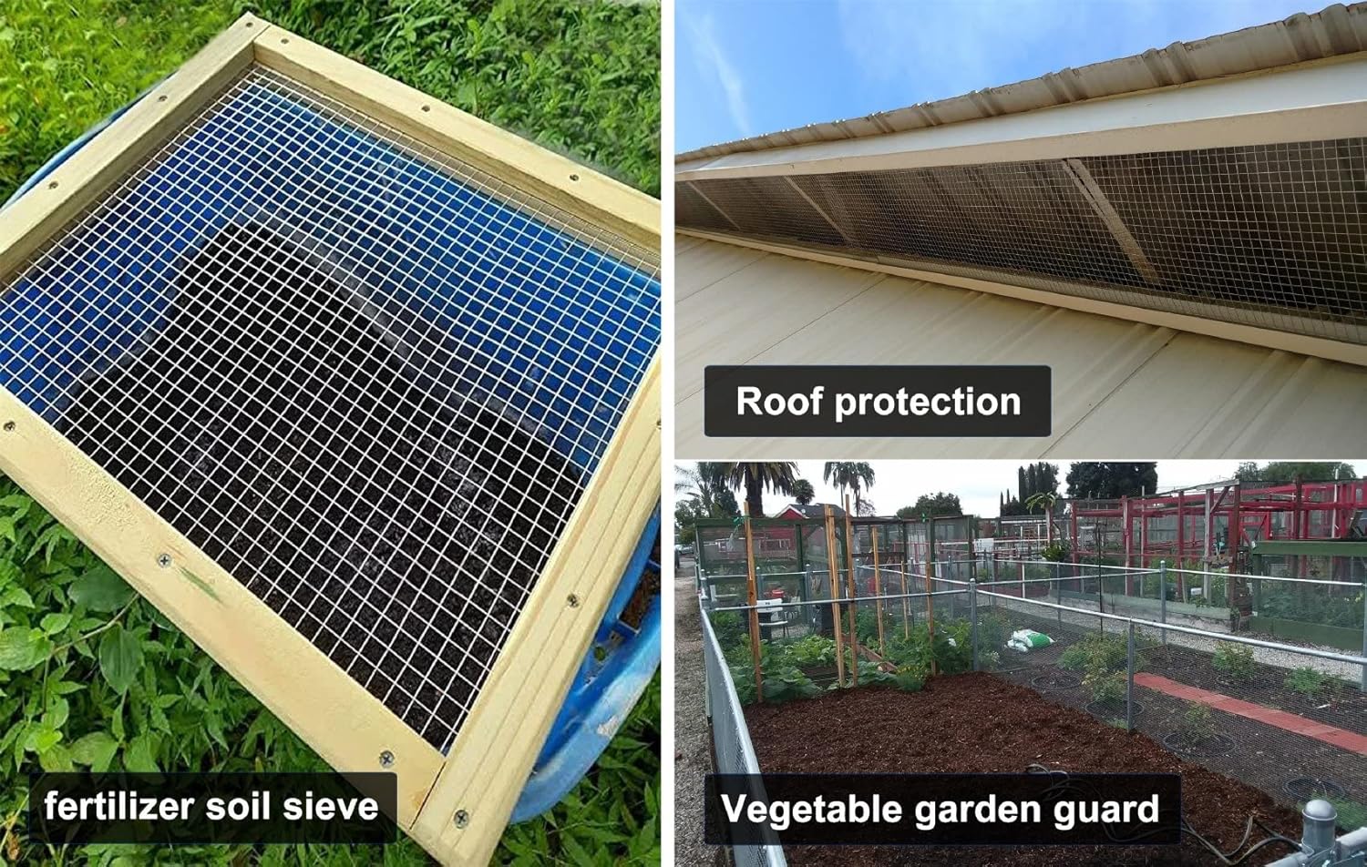 1/2" x 36" x 100' Galvanized Hardware Cloth Roll for Fencing & Mesh Wire - Chicken, Gopher, Rabbit Wire Mesh Roll - WildKart