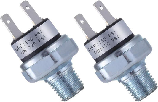 120-150 PSI Air Compressor Pressure Switch with 1/4"-18 NPT, 24V/12V, High Pressure Controller
