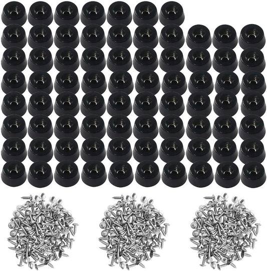 120 Soft Cutting Board Rubber Feet with Stainless Steel Screws - Non-Slip, Anti-Skid Grips for Furniture, Electronics, Appliances - 0.31 x 0.59 (HD)