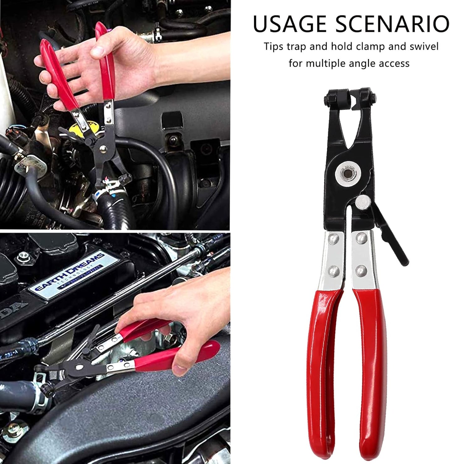 121Pcs Spring Hose Clamp Assortment Kit 7-22mm with Plier - Fuel, Vacuum, Air Clip Clamp Set