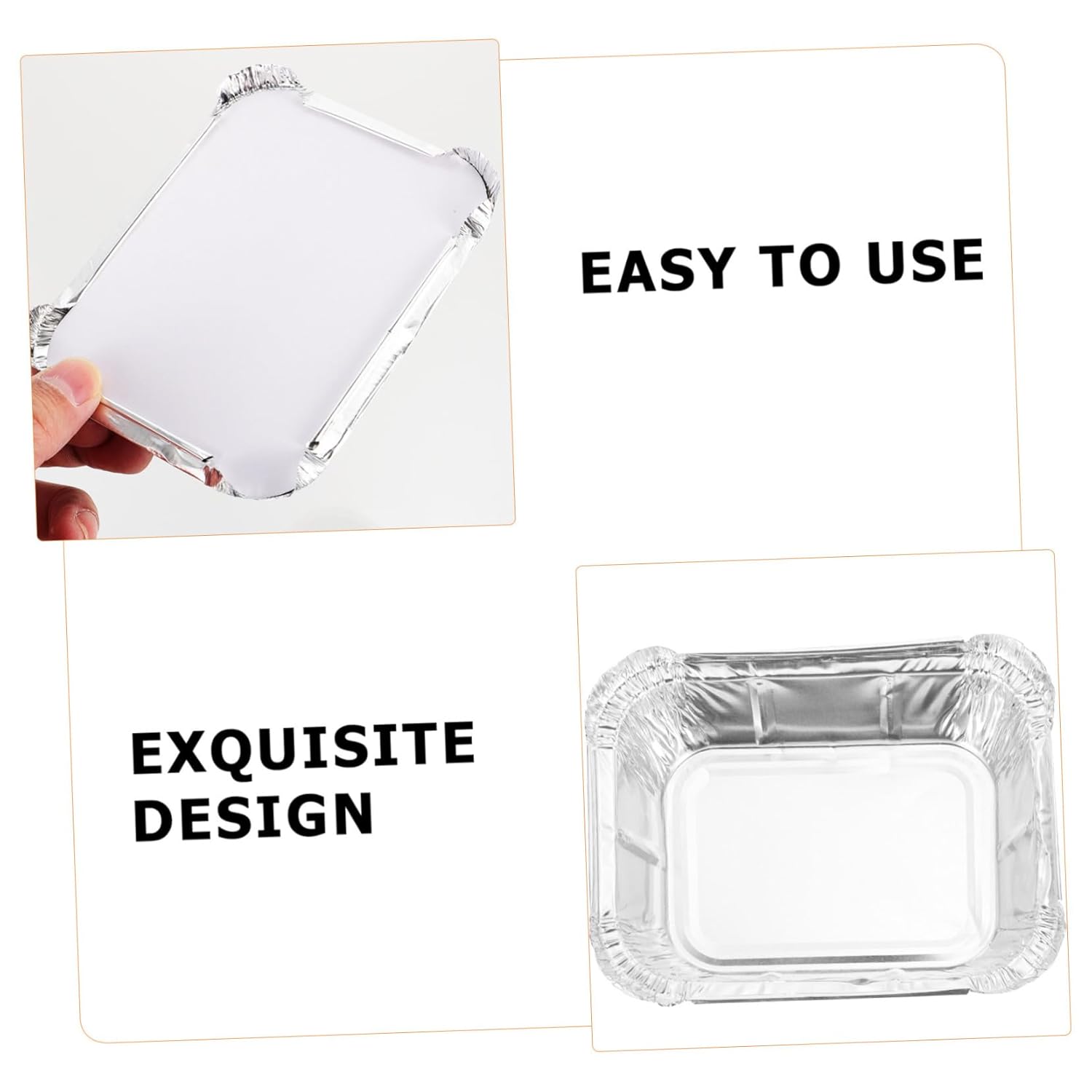 125 Pack Disposable Foil Containers with Lids - Heavy Duty Takeout Pans for BBQ Meal Prep - 230ml Size for Catering and Grilling