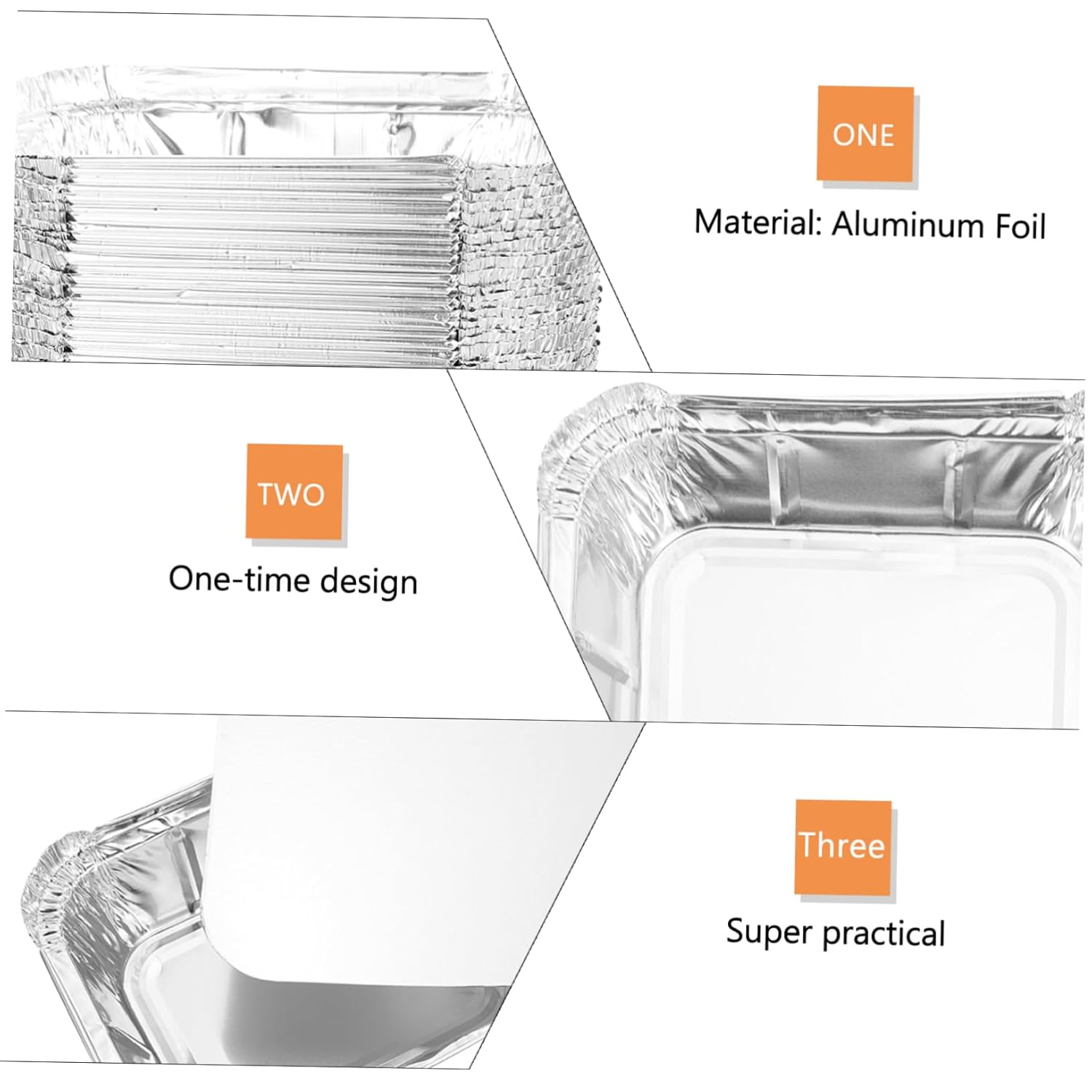 125 Pack Disposable Foil Containers with Lids - Heavy Duty Takeout Pans for BBQ Meal Prep - 230ml Size for Catering and Grilling