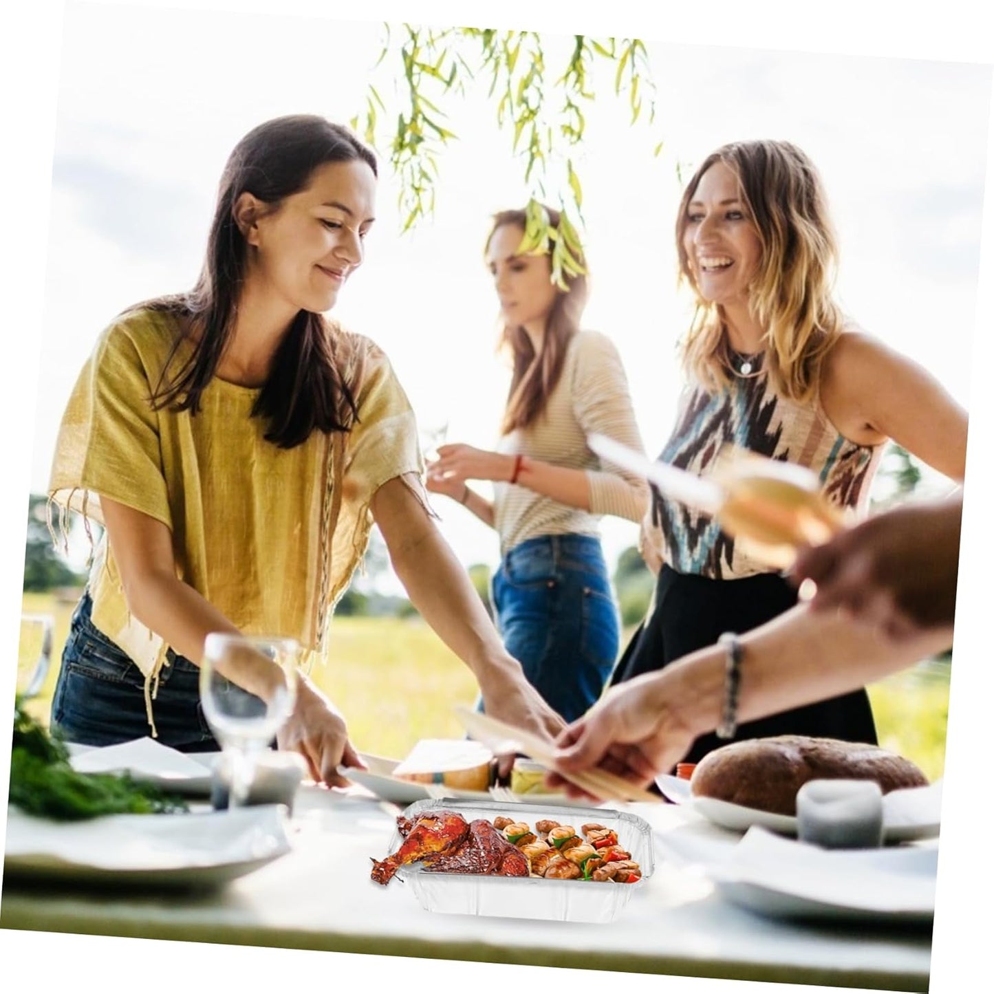 125 Pack Disposable Foil Containers with Lids - Heavy Duty Takeout Pans for BBQ Meal Prep - 230ml Size for Catering and Grilling