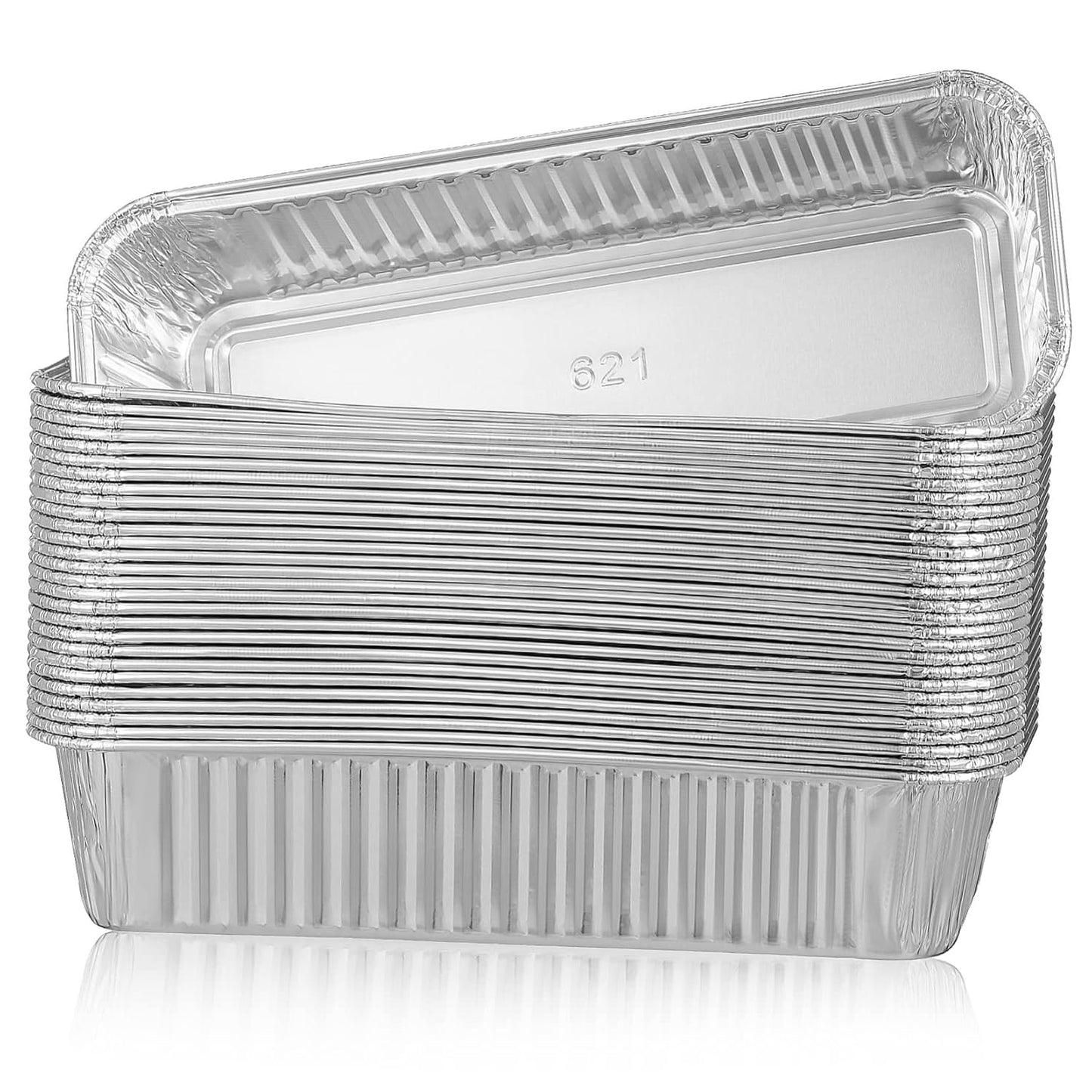 125 Pack Foil Pans for Cooking, Baking, Heating, and Storing - Disposable Food Trays for Meal Prep, Takeaway, Catering