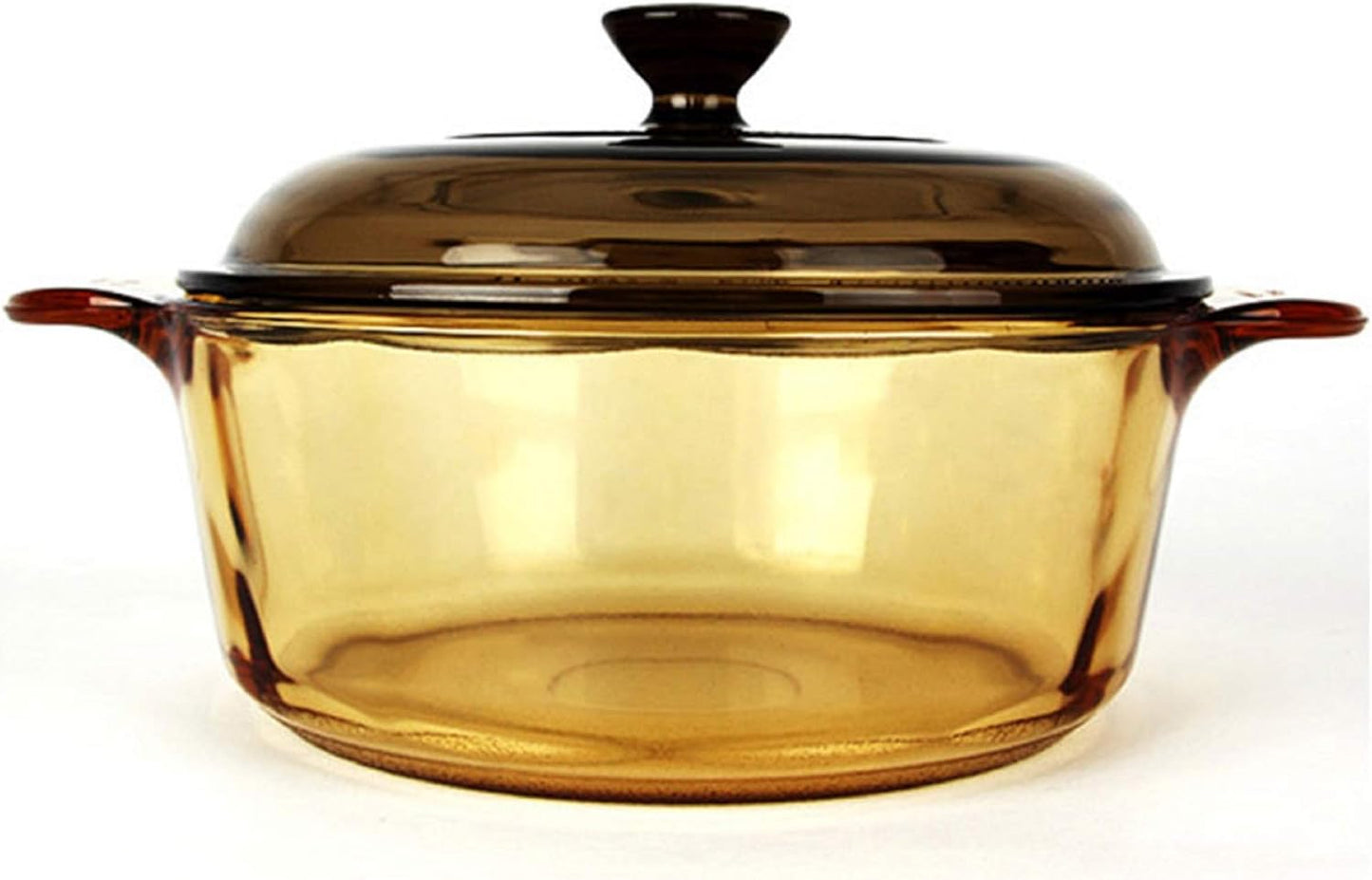 1.25L Heat Resistant Amber Glass Ceramic Dutch Oven Stockpot with Lid