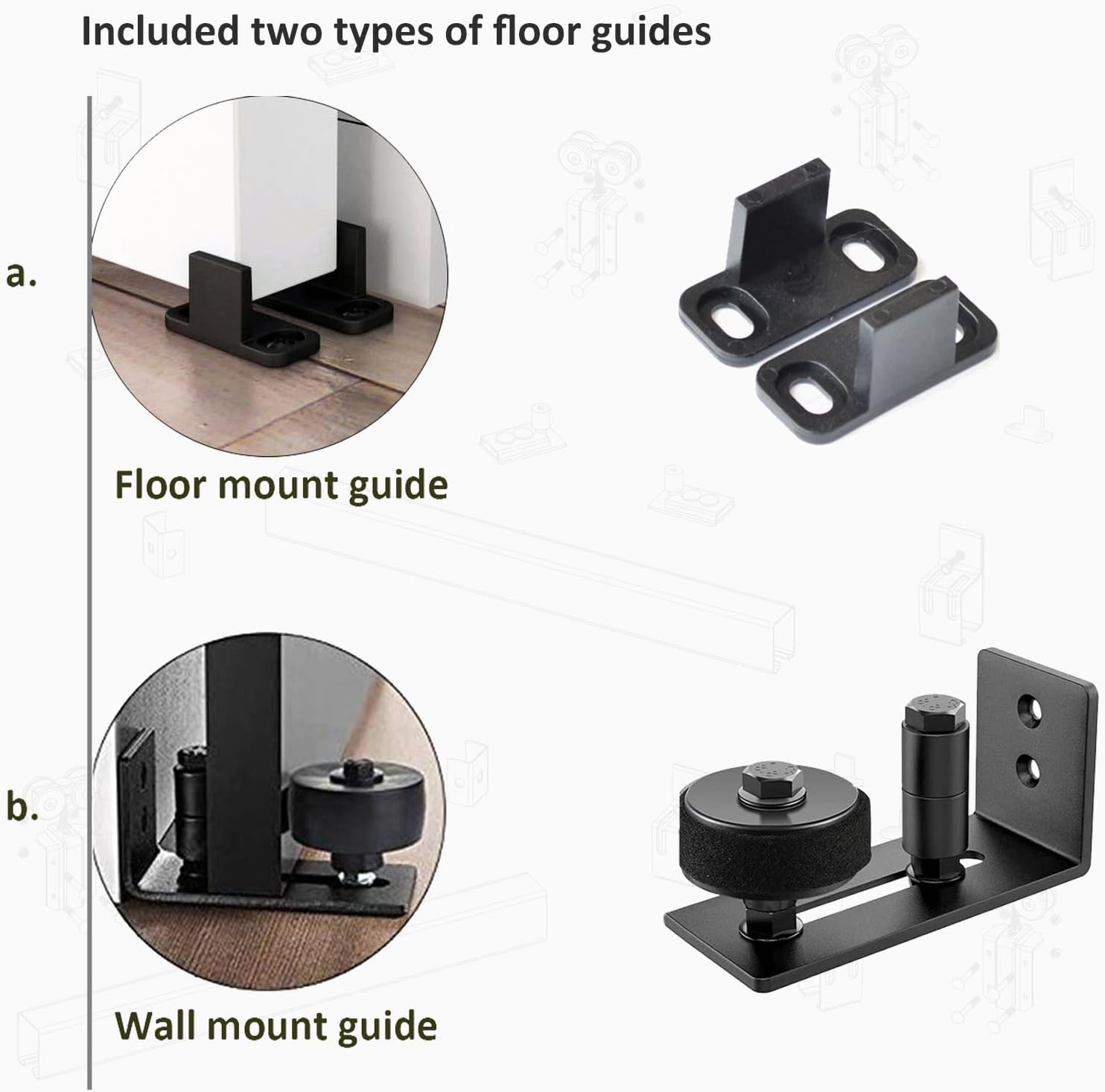 12FT Heavy Duty Exterior Sliding Barn Door Hardware Kit - Wall Mount, Fits 72in Opening, 300lbs Capacity - DIYHD - WildKart