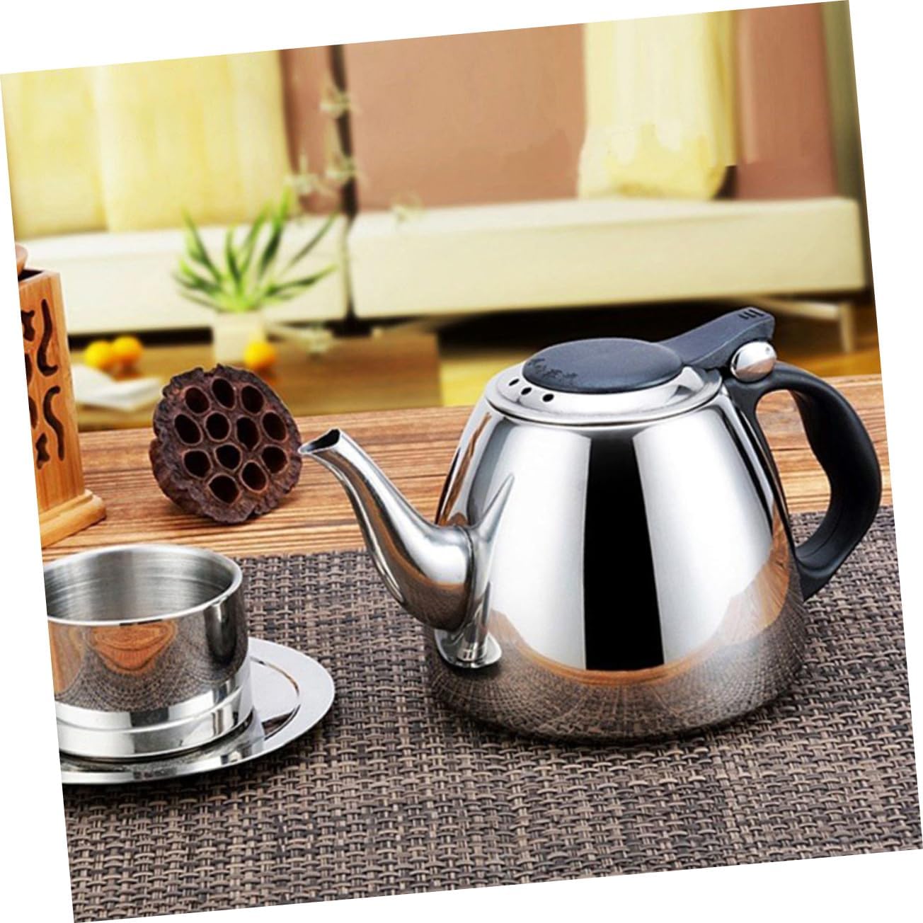 1.2L Stainless Steel Tea Kettle Maker for Electric Stove & Induction Cooker - Rustproof Household Kettle for Milk Tea Water by Mikinona