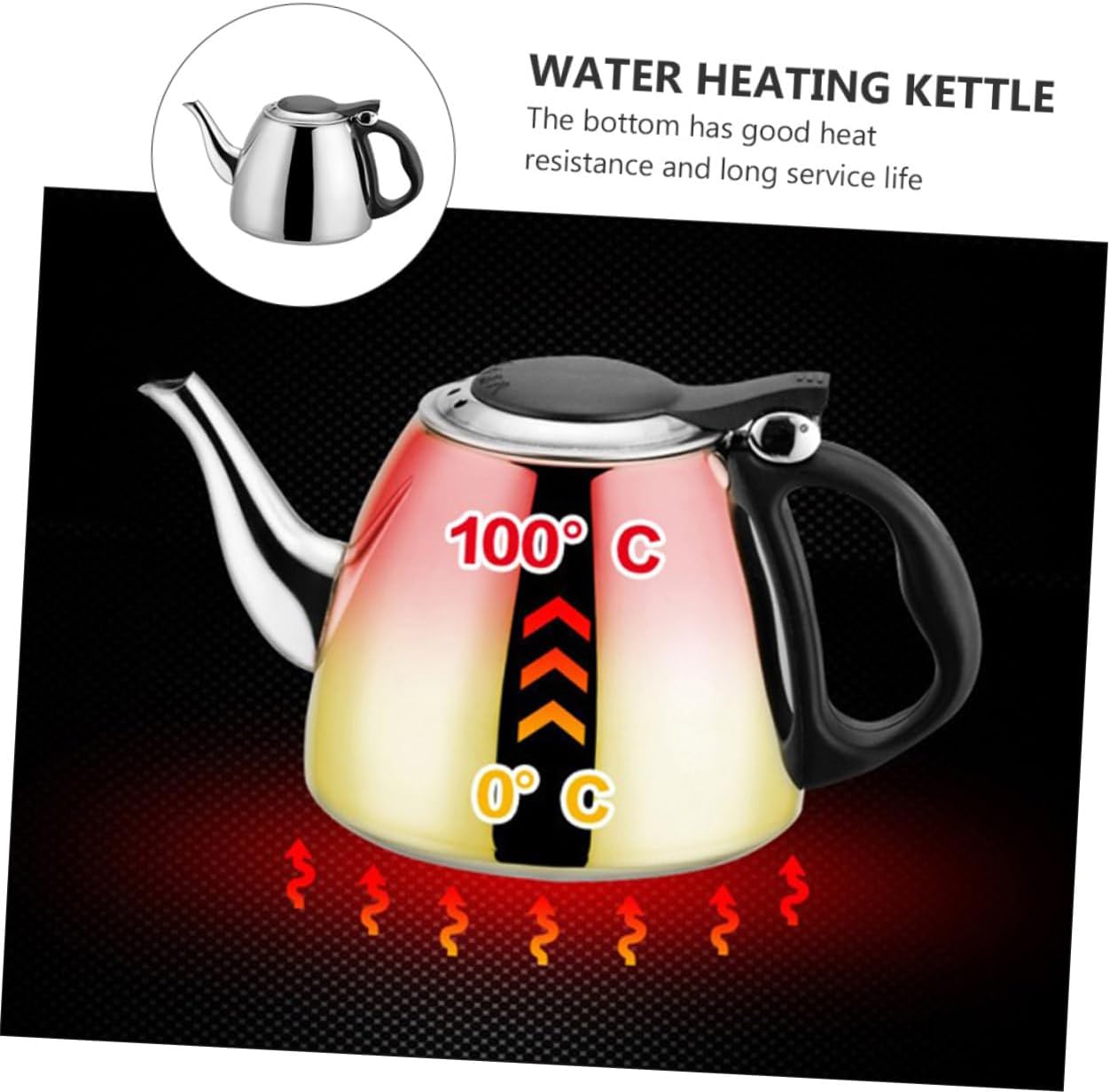 1.2L Stainless Steel Tea Kettle Maker for Electric Stove & Induction Cooker - Rustproof Household Kettle for Milk Tea Water by Mikinona