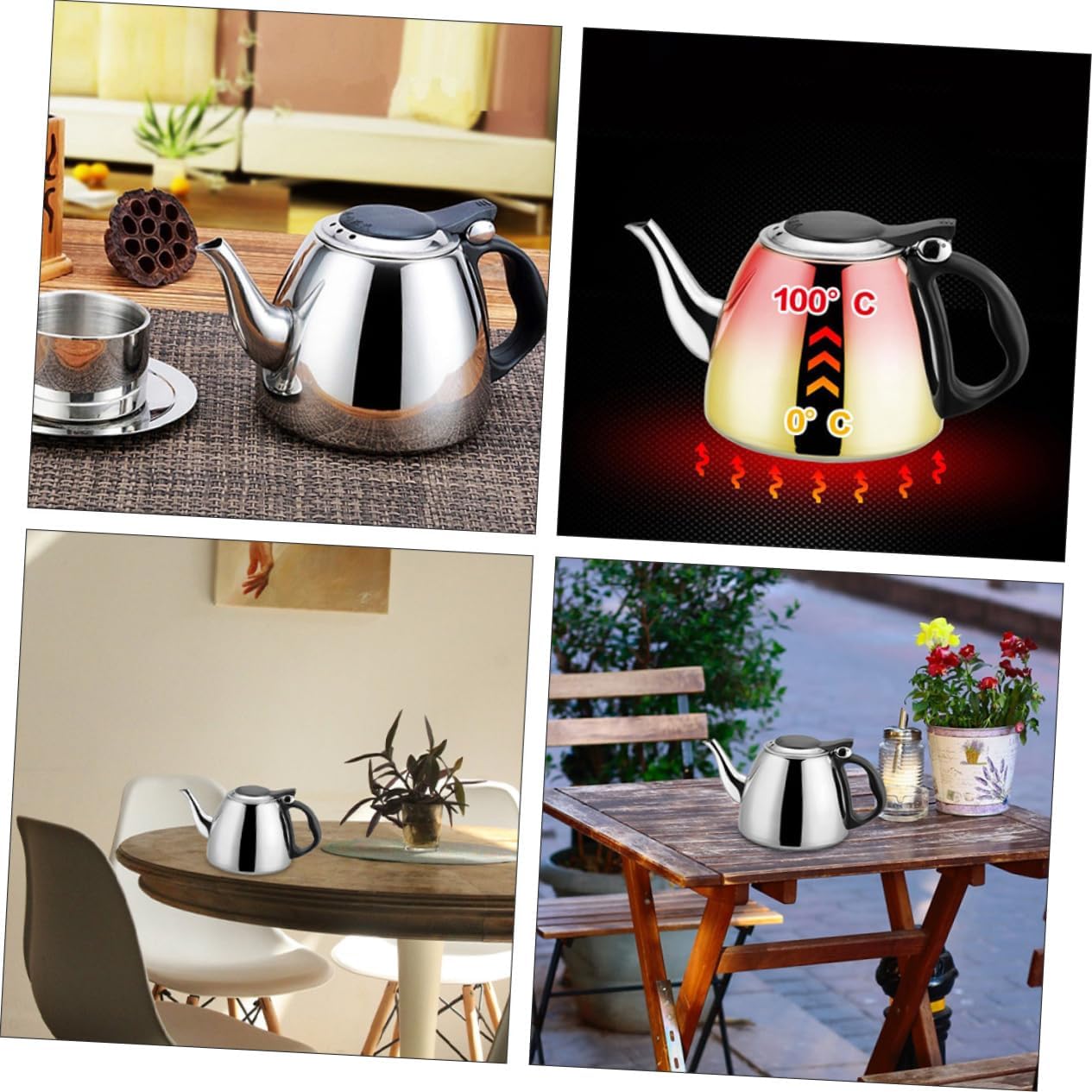 1.2L Stainless Steel Tea Kettle Maker for Electric Stove & Induction Cooker - Rustproof Household Kettle for Milk Tea Water by Mikinona