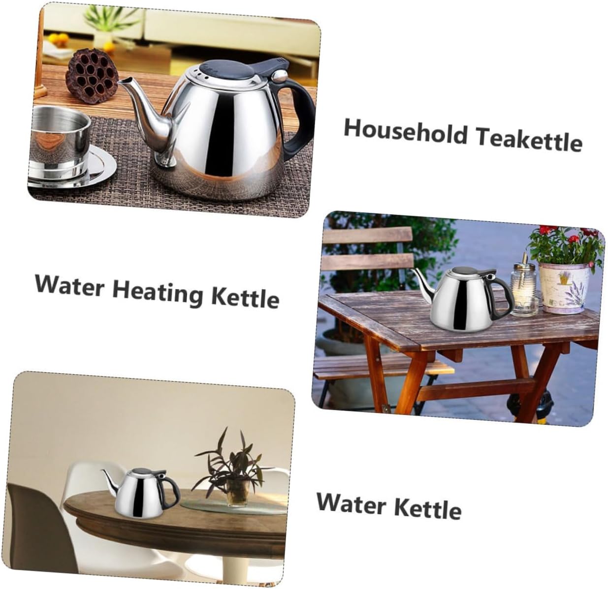 1.2L Stainless Steel Tea Kettle Maker for Electric Stove & Induction Cooker - Rustproof Household Kettle for Milk Tea Water by Mikinona