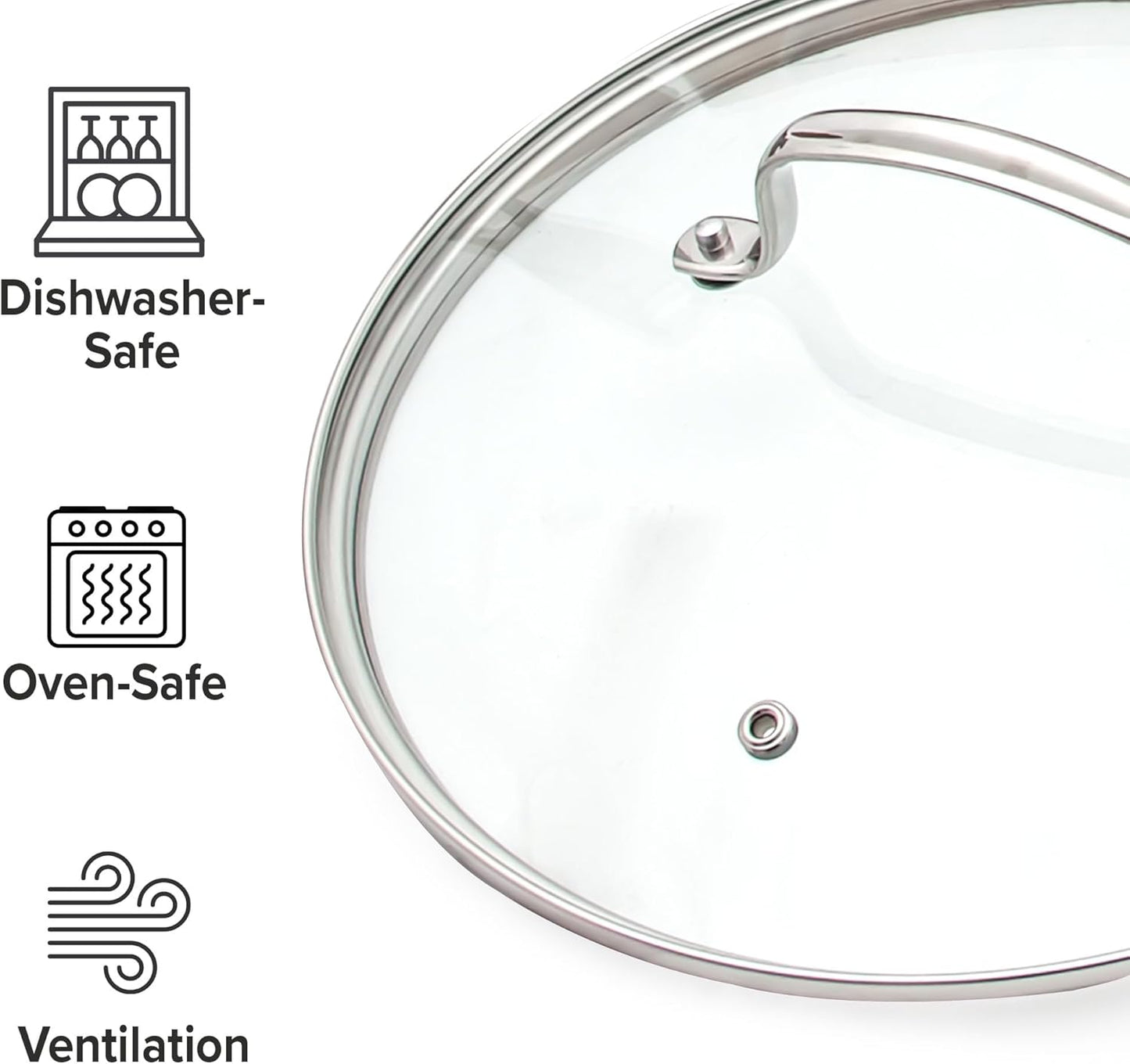 12pc Nuwave Ceramic Cookware Set - Non-Stick, Vented Glass Lids, Induction Compatible, PFAS Free