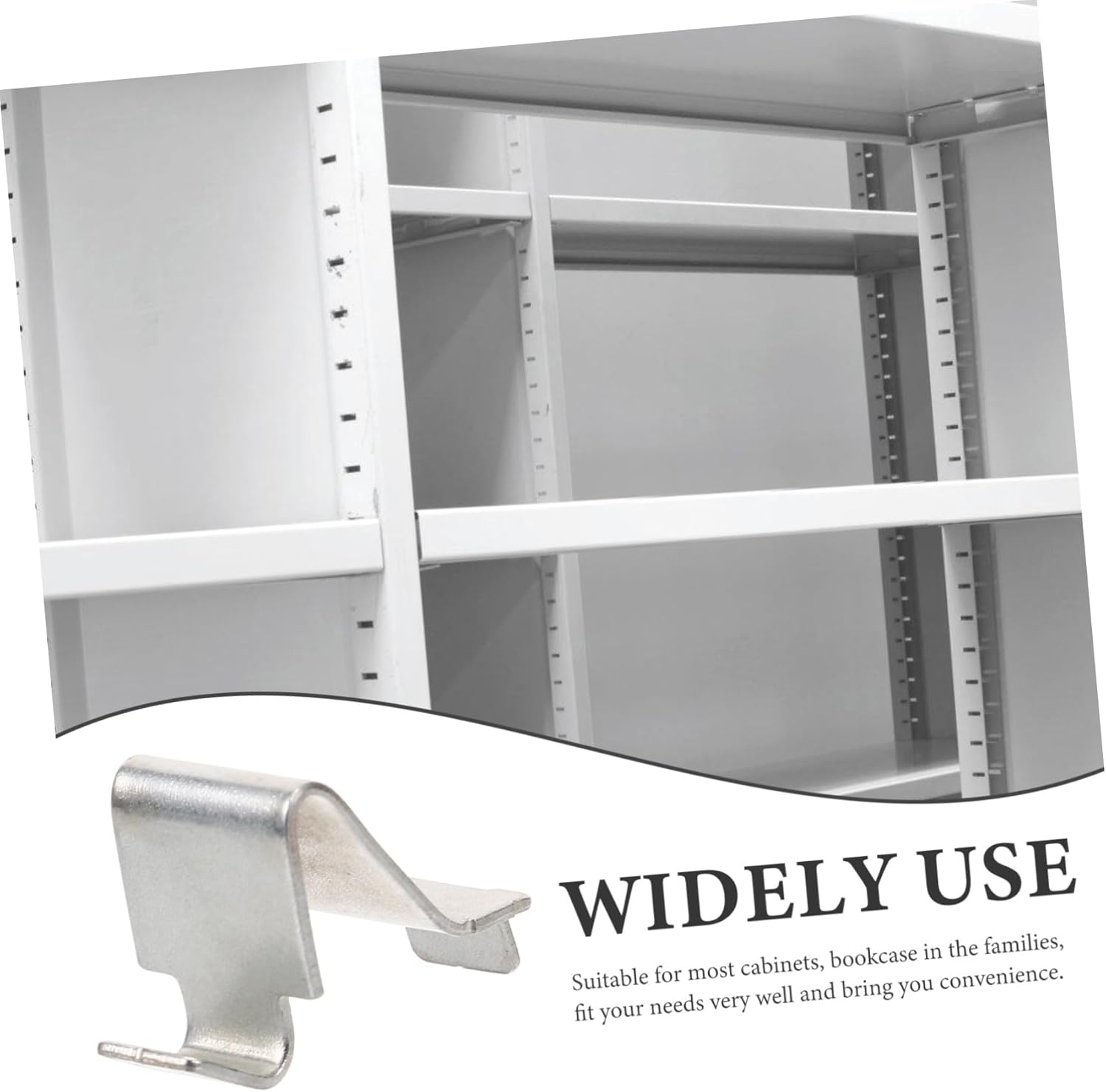 12pcs Adjustable Metal Shelf Clips - Heavy Duty Shelf Support for Wood/Metal Shelving, Strong Locker Bracket for Kitchen/Home Org.