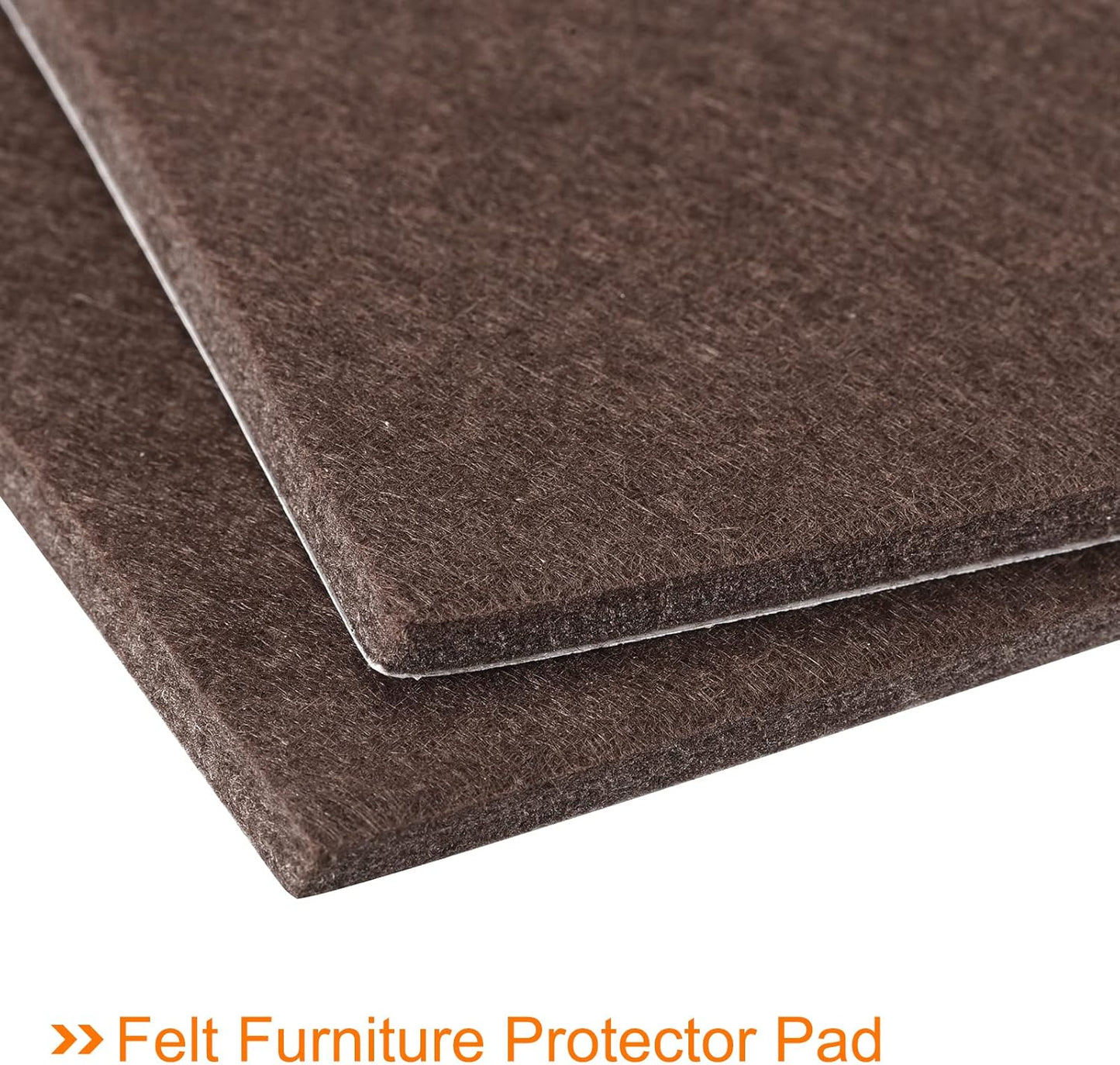 12Pcs Brown Self Adhesive Felt Furniture Pads 2"x2" Square Floor Protectors for Furniture Legs Hardwood Floor - Anti Scratch & Cuttable