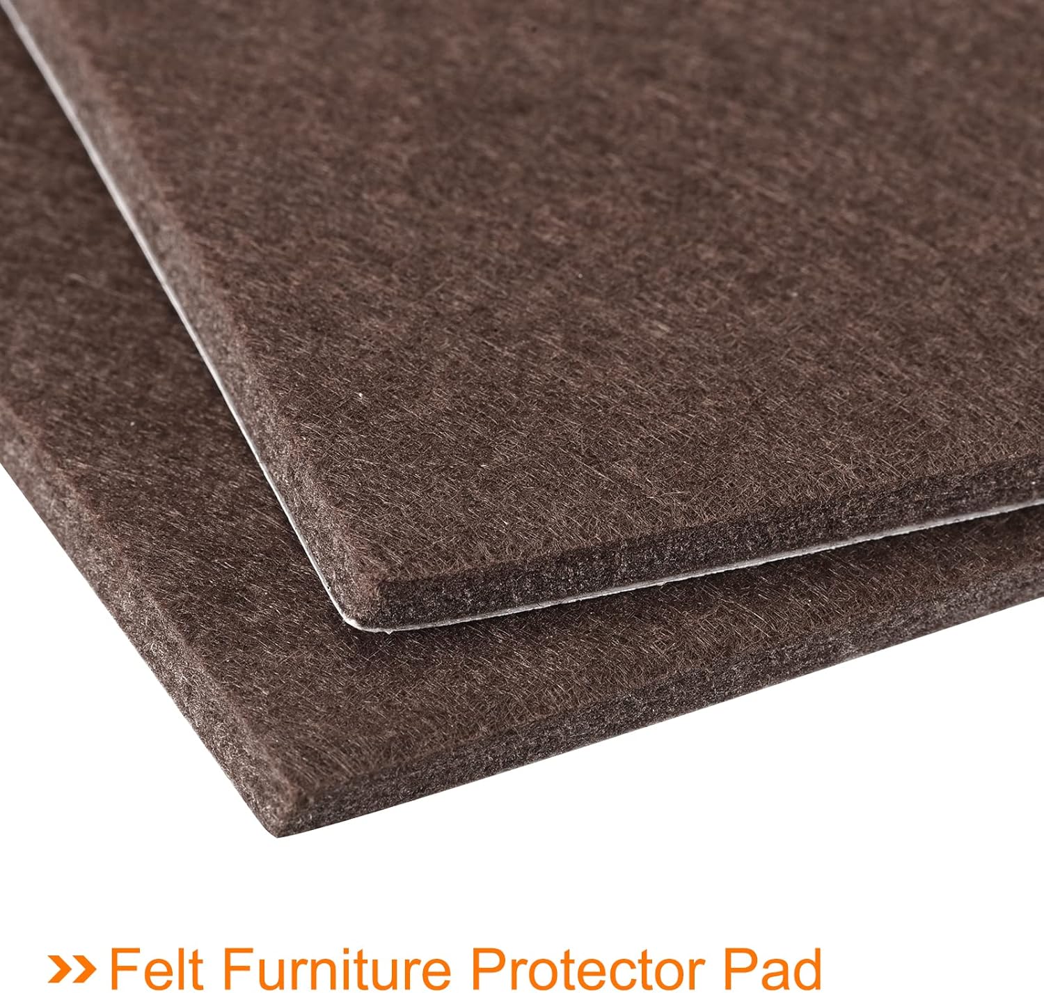 12Pcs Brown Self Adhesive Felt Furniture Pads 2"x2" Square Floor Protectors for Furniture Legs Hardwood Floor - Anti Scratch & Cuttable