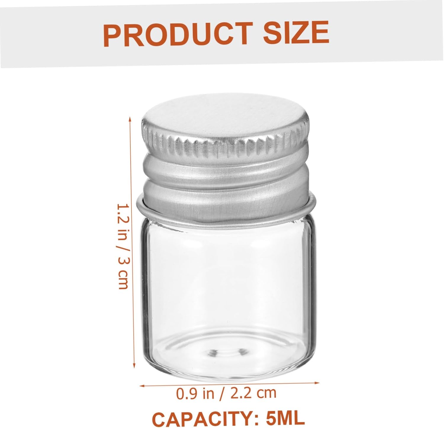 12PCS Glass Storage Jars with Aluminum Stoppers - Sealed Containers for Food Grains, Tea, and Sugar