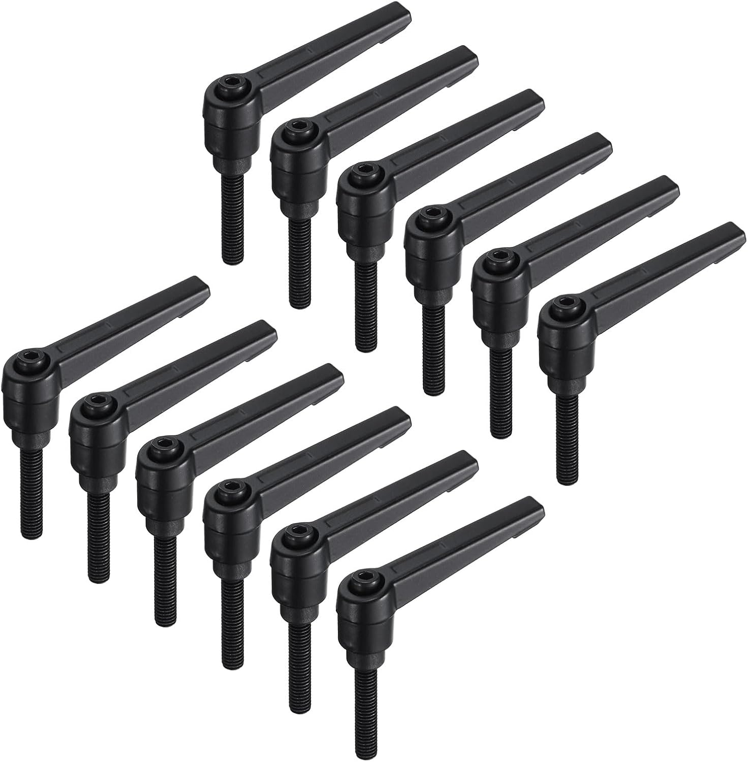 12pcs Lever Adjustable Handles M6 x 32mm Metric Male Thread for Clamping - Rotating Screw Handles with Locking Lever
