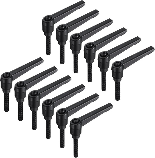 12pcs Lever Adjustable Handles M6 x 32mm Metric Male Thread for Clamping - Rotating Screw Handles with Locking Lever