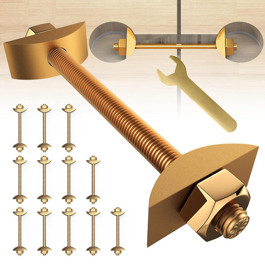 12Pcs M8x100mm Countertop Connector Bolts for Furniture Fastening - Joint Fasteners Kit for Countertops, Beds, Butcher Blocks - Miter Draw Bolt Flip Connector