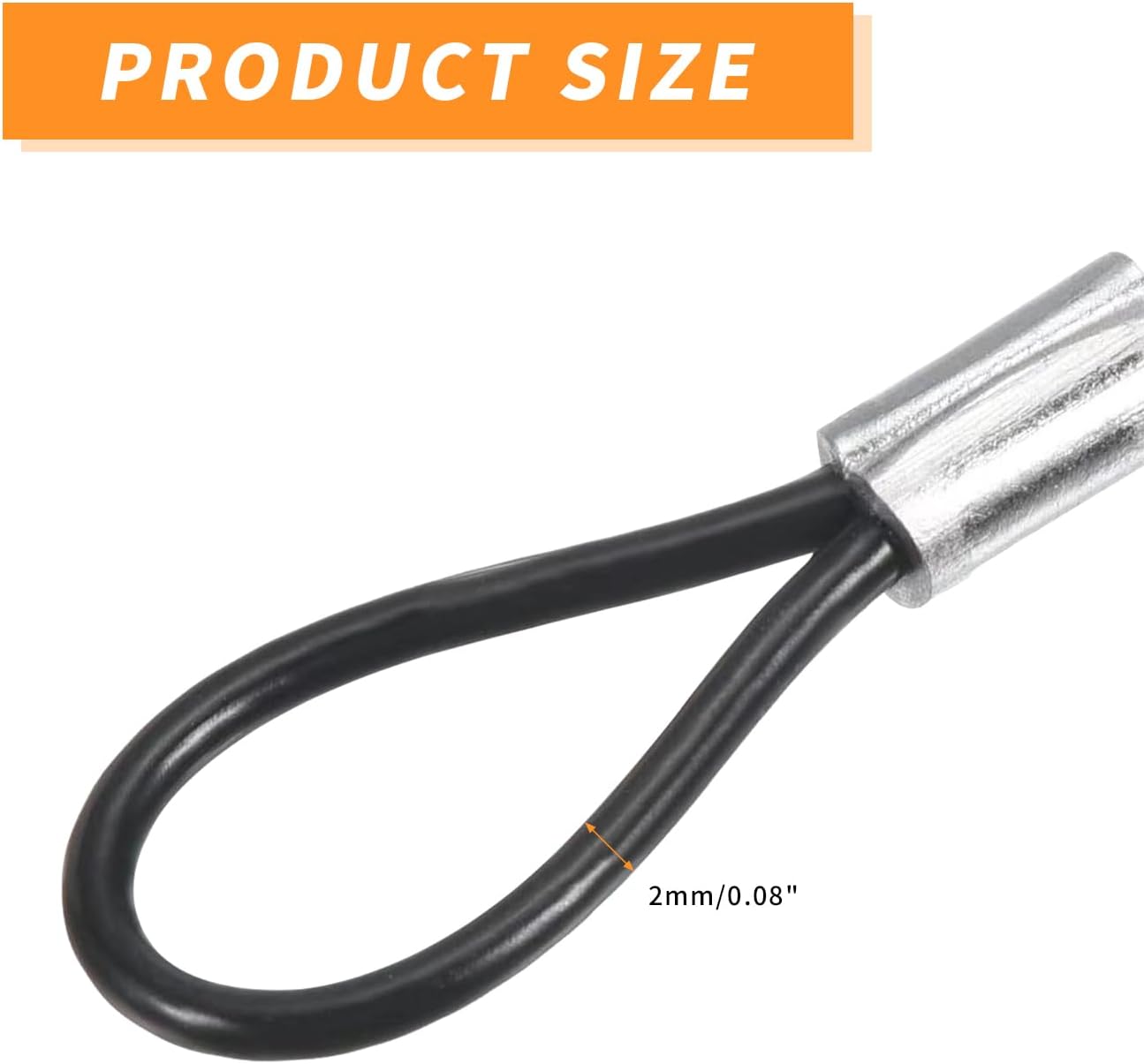 12Pcs PENCK 5-inch Black Vinyl Coated Security Cable with Loops - 2mm Stainless Steel Wire Rope for Luggage and Stage Lighting