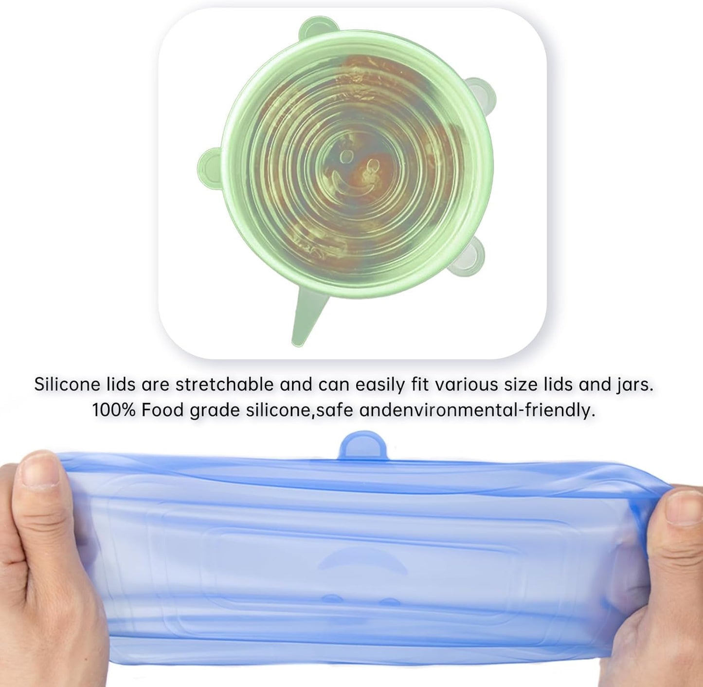 12PCS Soft Silicone Lids Replacement for Snapware Containers - Heat and Cold Resistant