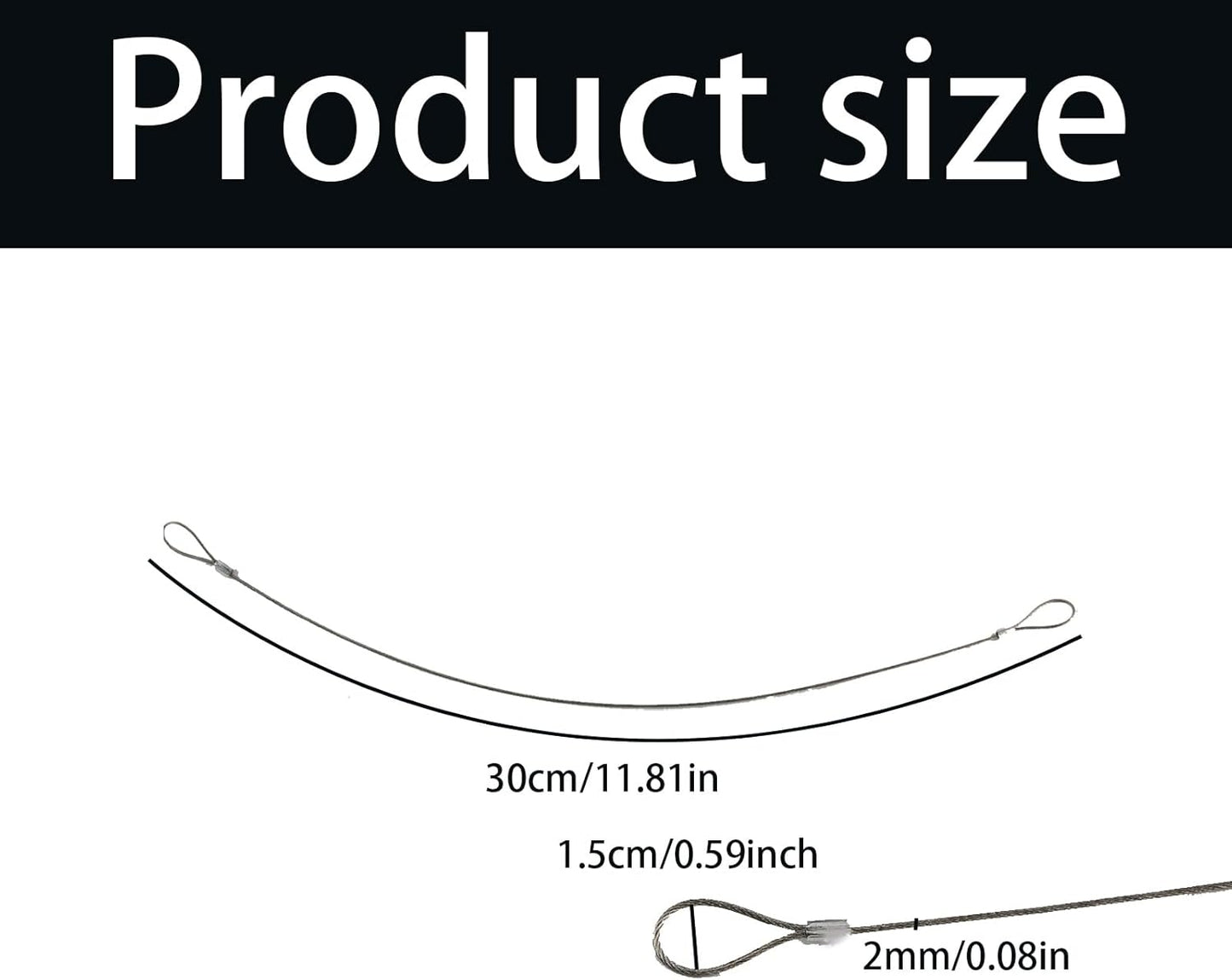 12Pcs Stainless Steel Luggage Safety Cable Locks with Double Loops - 12 inch Coated Security Wire Rope for Stage Lighting & Anti-Theft