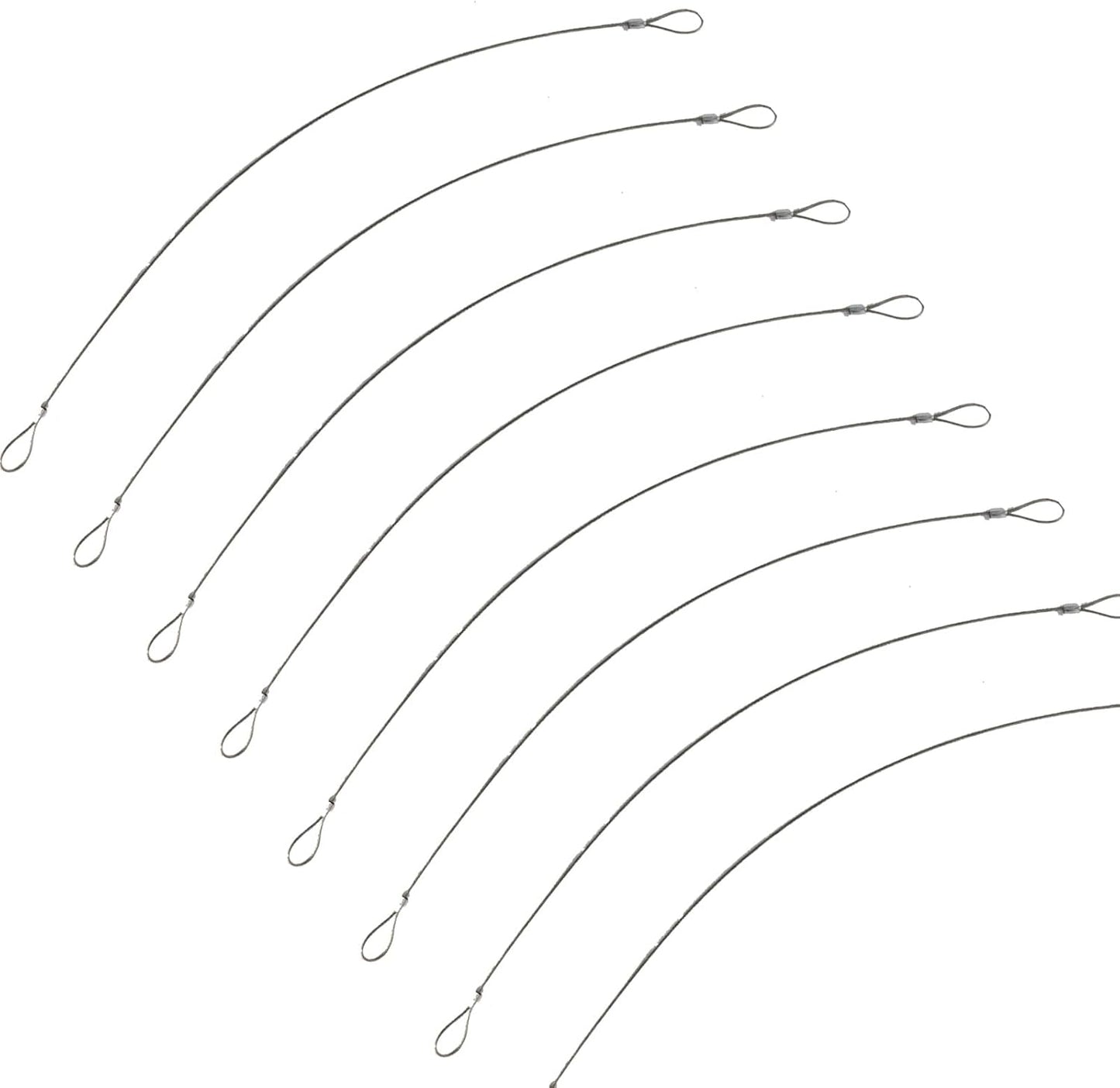 12Pcs Stainless Steel Luggage Safety Cable Locks with Double Loops - 12 inch Coated Security Wire Rope for Stage Lighting & Anti-Theft