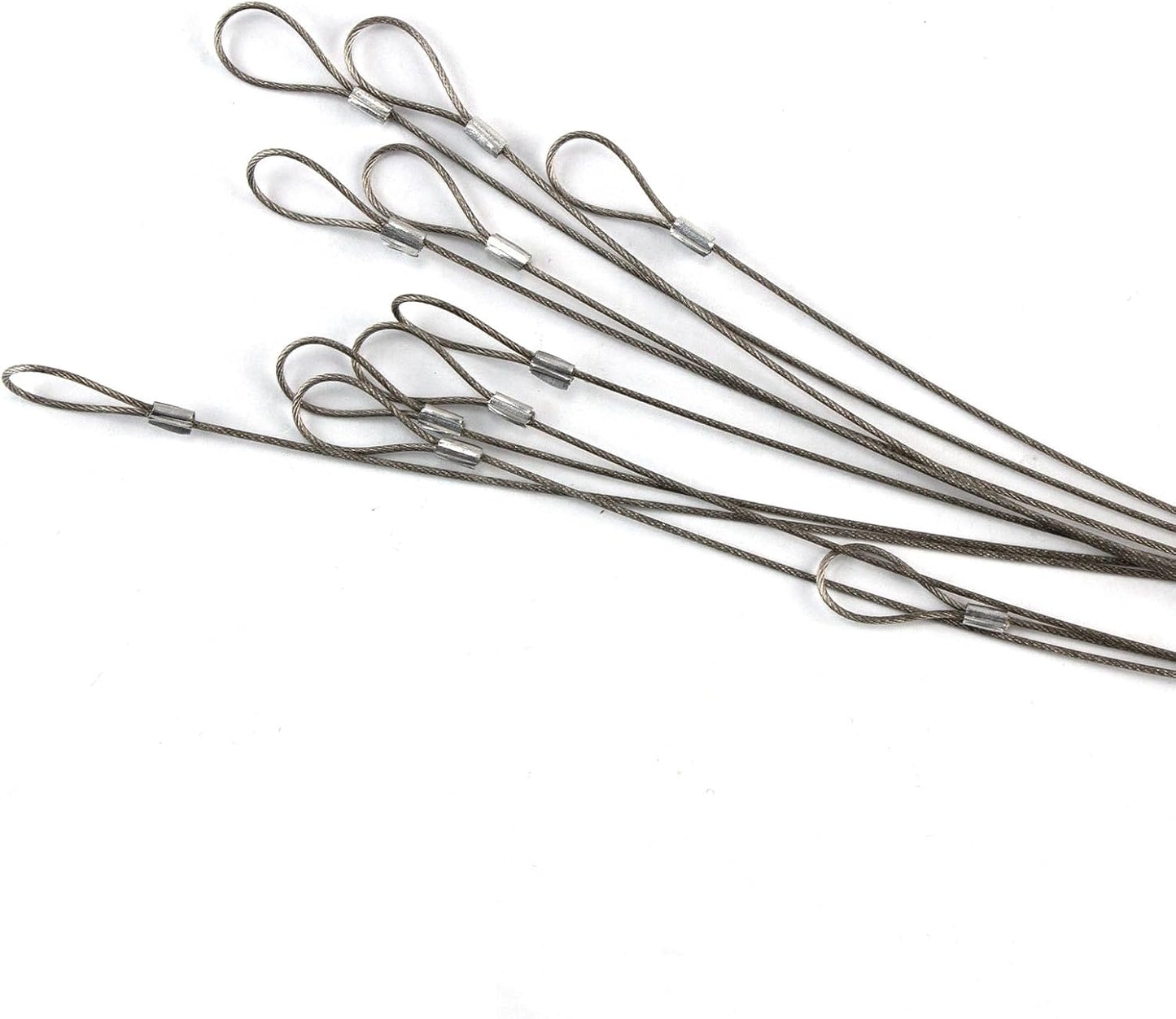 12Pcs Stainless Steel Luggage Safety Cable Locks with Double Loops - 12 inch Coated Security Wire Rope for Stage Lighting & Anti-Theft