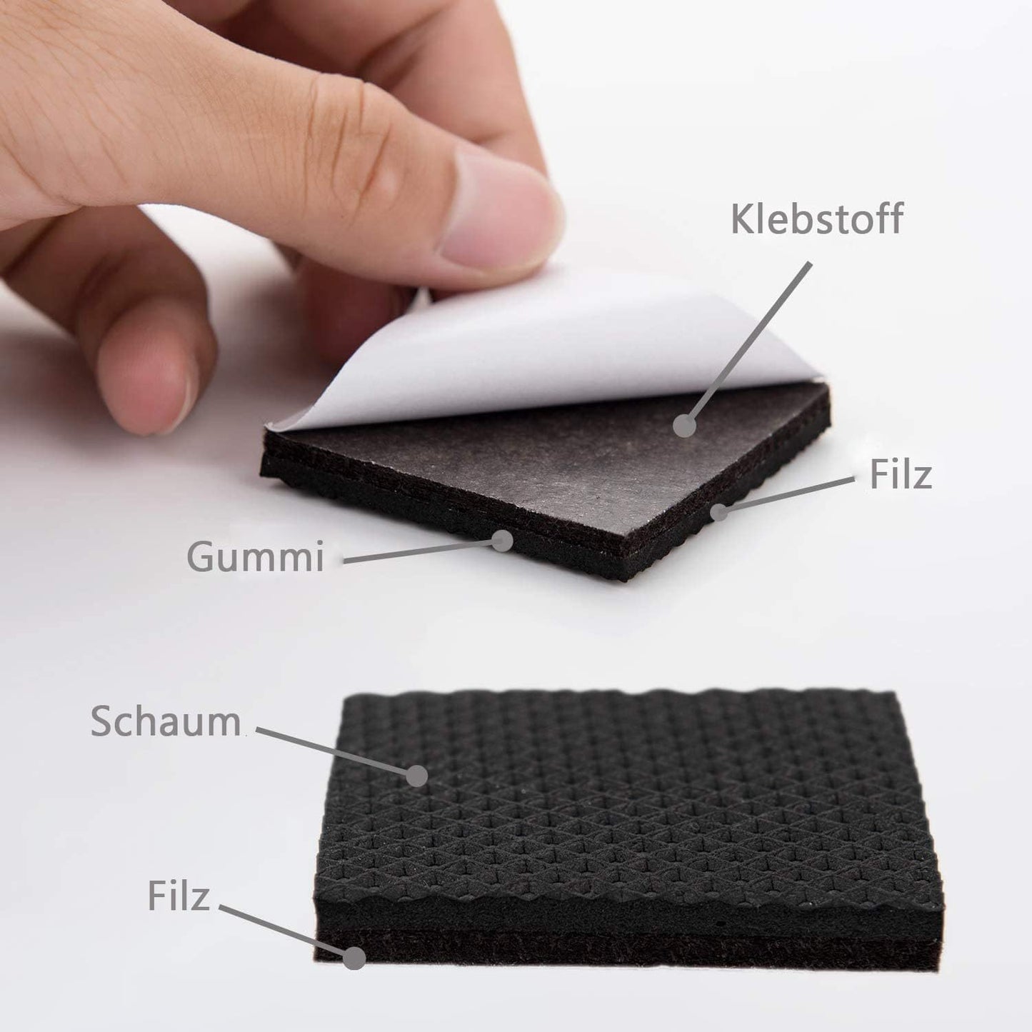 12pcs Yelanon Non Slip Furniture Pads - 4" Furniture Grippers for Hardwood Floors - Self Adhesive Rubber Feet for Anti Slide Protection - Couch Stoppers for Furniture Legs