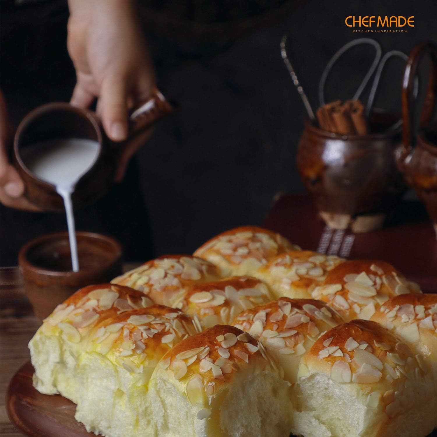 13-Inch ChefMade Rectangle Cake Pan with Non-Stick Coating for Baking Bread, Pizzas, and Pastries - Champagne Gold