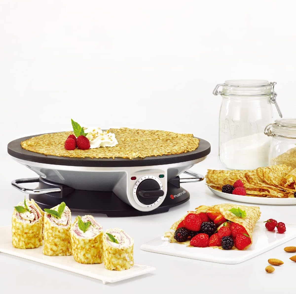 13 Inch Electric Crepe Maker & Non-Stick Pancake Griddle for Home - Health and Home Brand