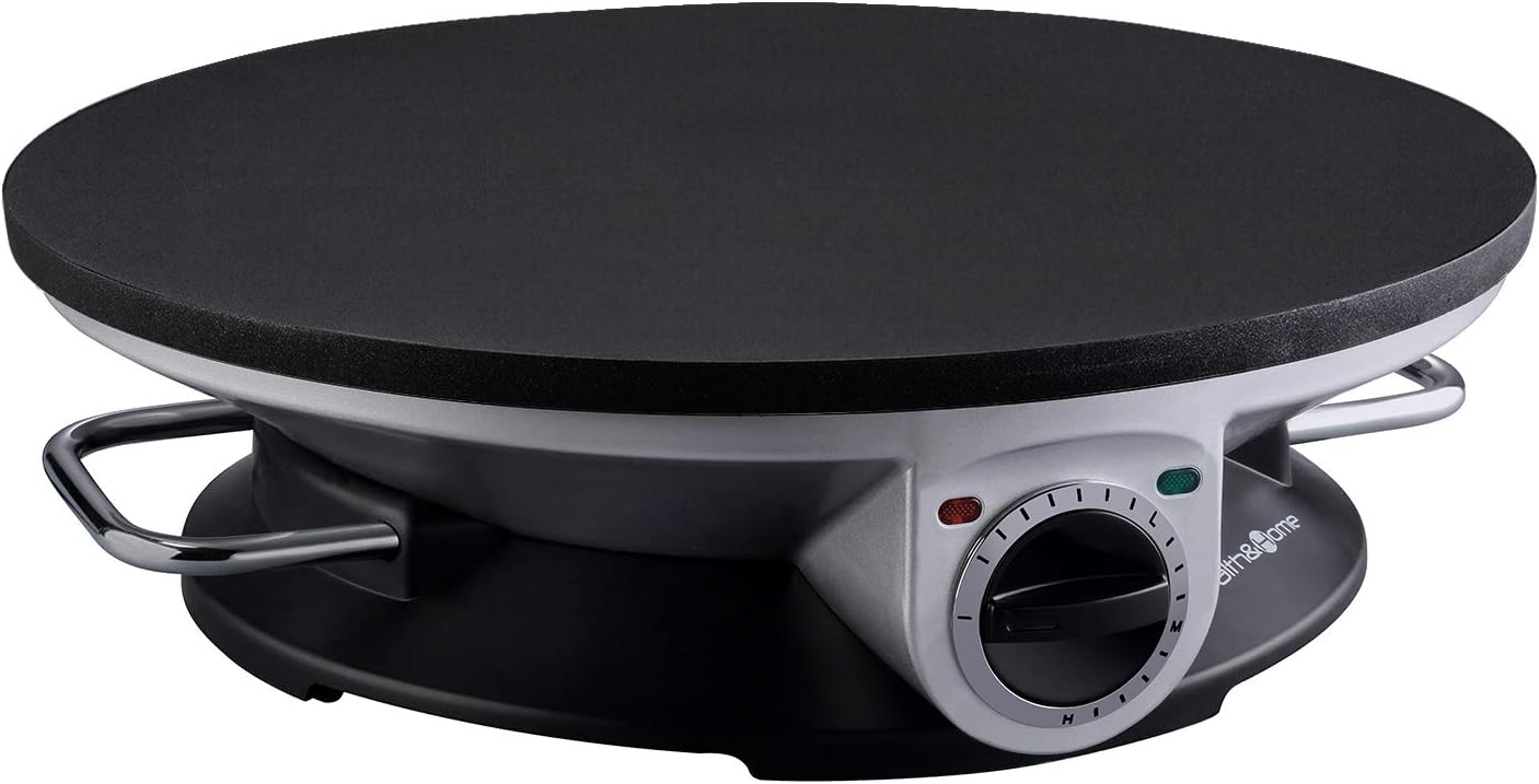 13 Inch Electric Crepe Maker & Non-Stick Pancake Griddle for Home - Health and Home Brand