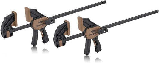 13" Medium One-Handed Bar Clamp/Spreader for Woodworking - 165 Lbs Capacity - Pack of 2