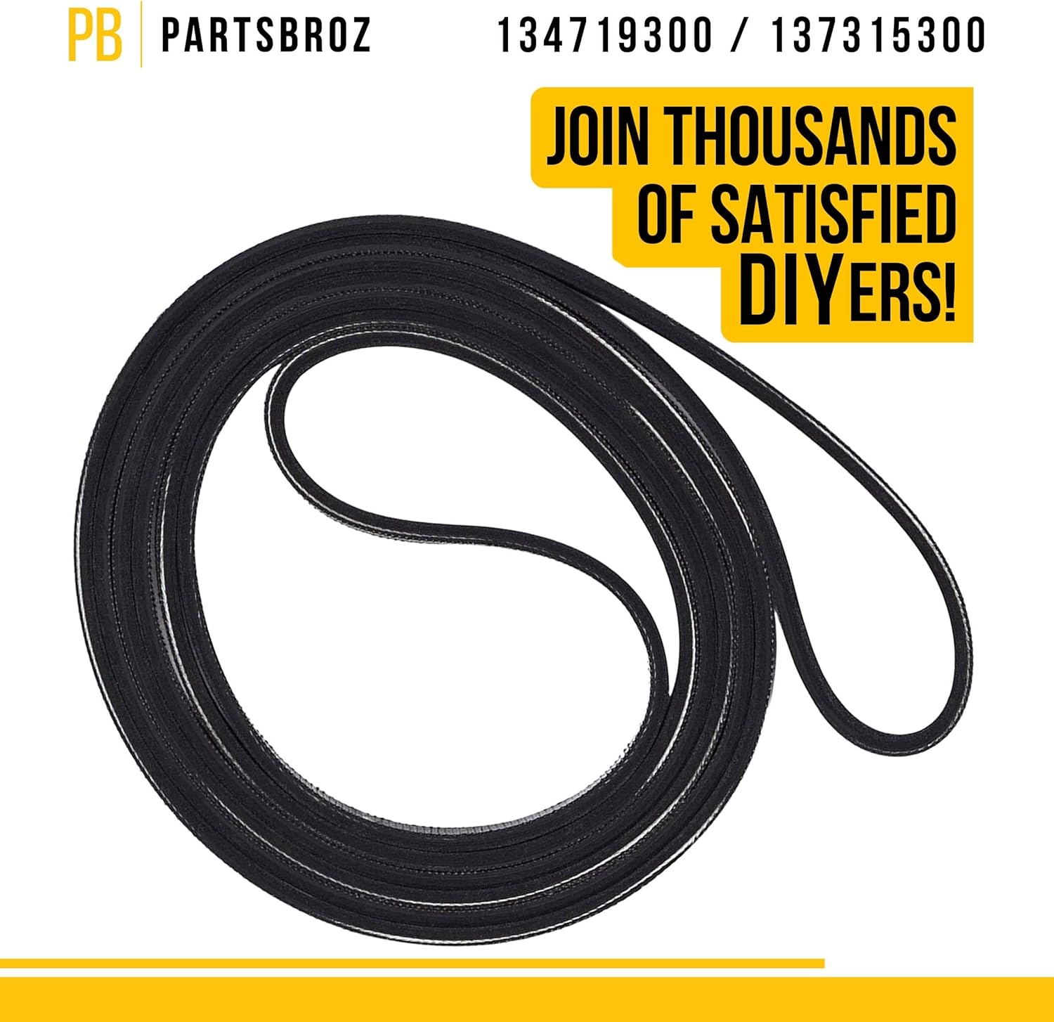 134719300 Drive Belt for Frigidaire Electrolux Gibson Dryers - Replaces AP4368788 137315300 1482960