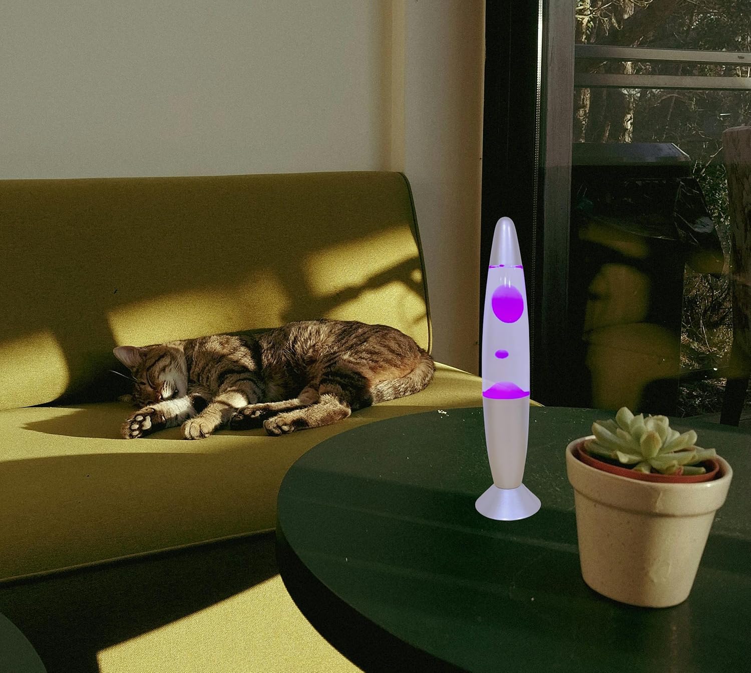 13.5" LED Liquid Motion Lamp with Remote Control - 17 Color Transitions, Soothing Night Light for Home, Office, Bedroom